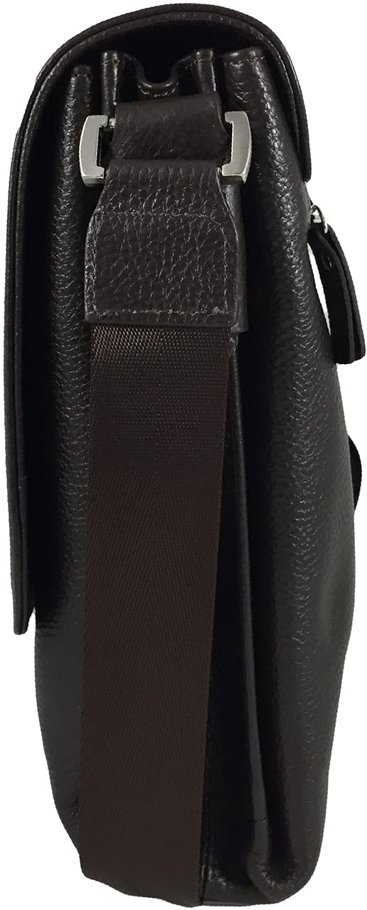 Genuine Leather Men's Crossbody Shoulder Messenger Bag - Brown Medium Size | Perfect for Travel, Work & Everyday Use