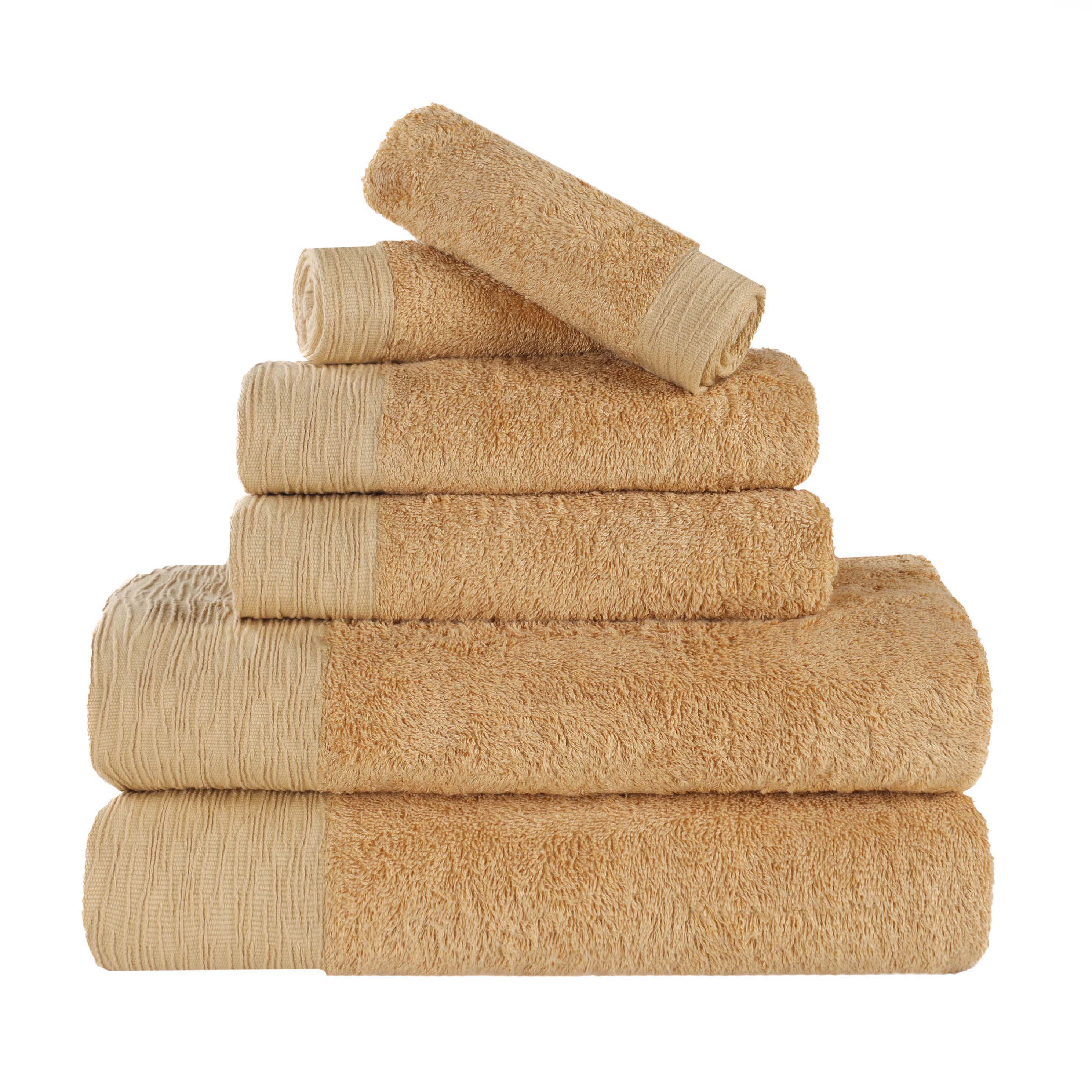 Premium 6-Piece Bamboo Rayon Towel Set - Ultra Soft, Eco-Friendly & Absorbent - Perfect for Bath, Spa, Beach & Luxury Home Use