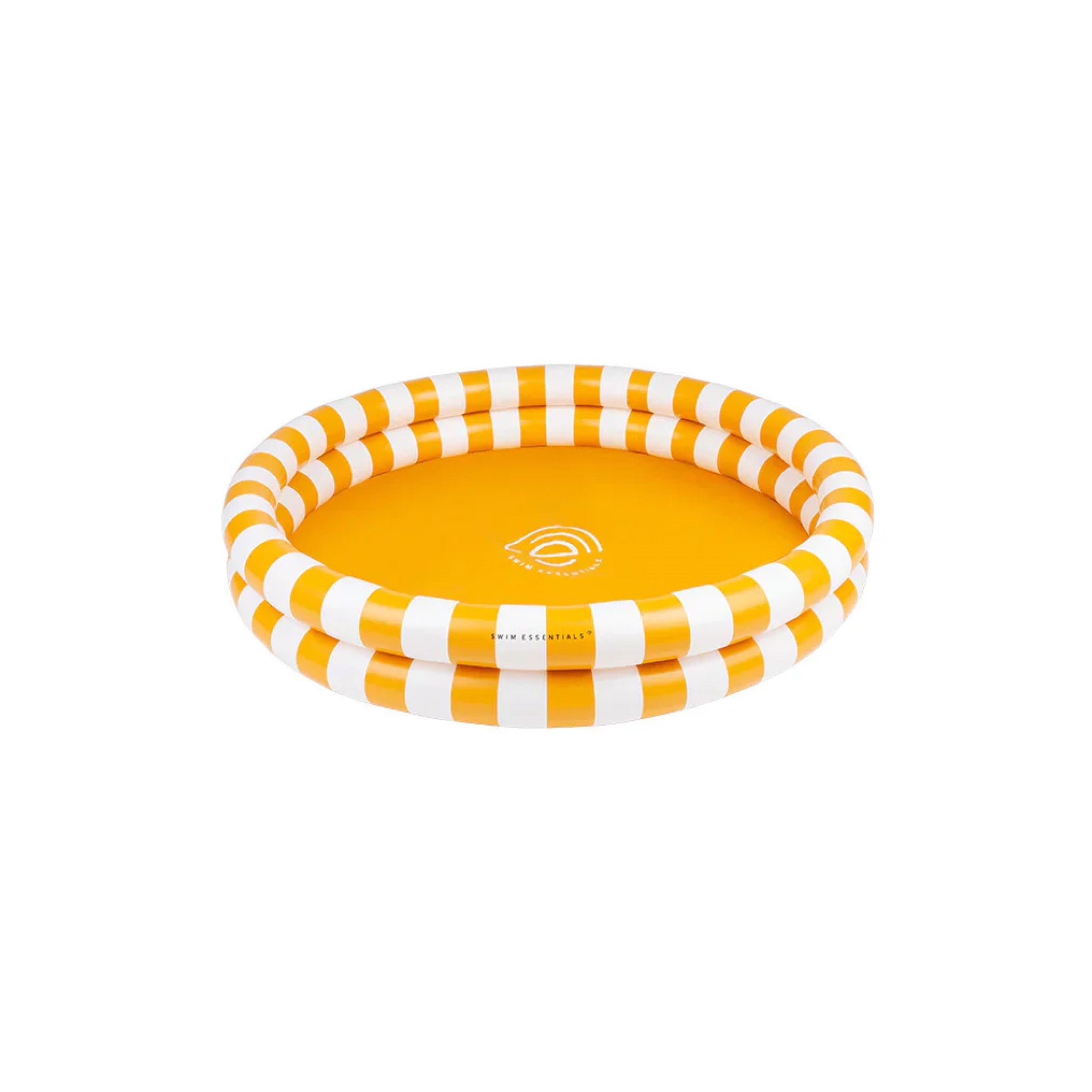 Best Inflatable Kids Pool for Summer Fun - 100cm Yellow Stripes Swimming Pool for Toddlers & Children | Perfect for Backyard, Beach, and Outdoor Water Play