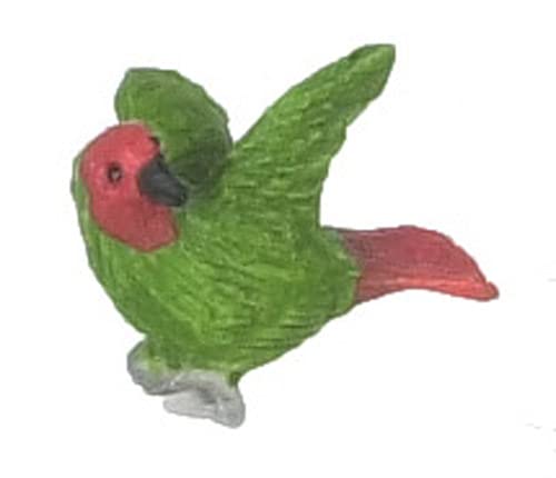 Redheaded Parrot Miniature Dollhouse Decor - Craft Room Display