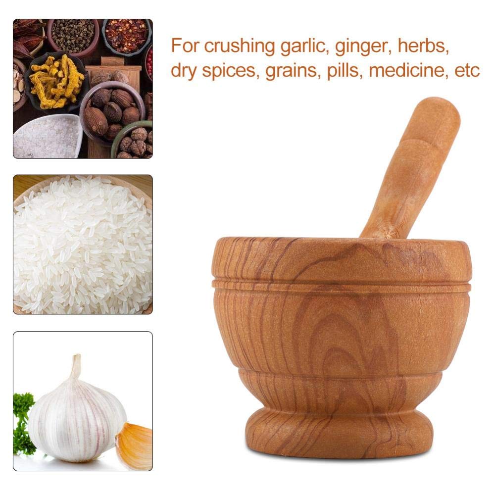 Premium Mortar and Pestle Set - JadeShay Manual Garlic Grinder, Spice & Herb Crusher for Kitchen - Natural Stone Grinding Bowl for Seasonings, Herbs, Pesto & More - Perfect for Cooking, Baking & Meal Prep (Orange)