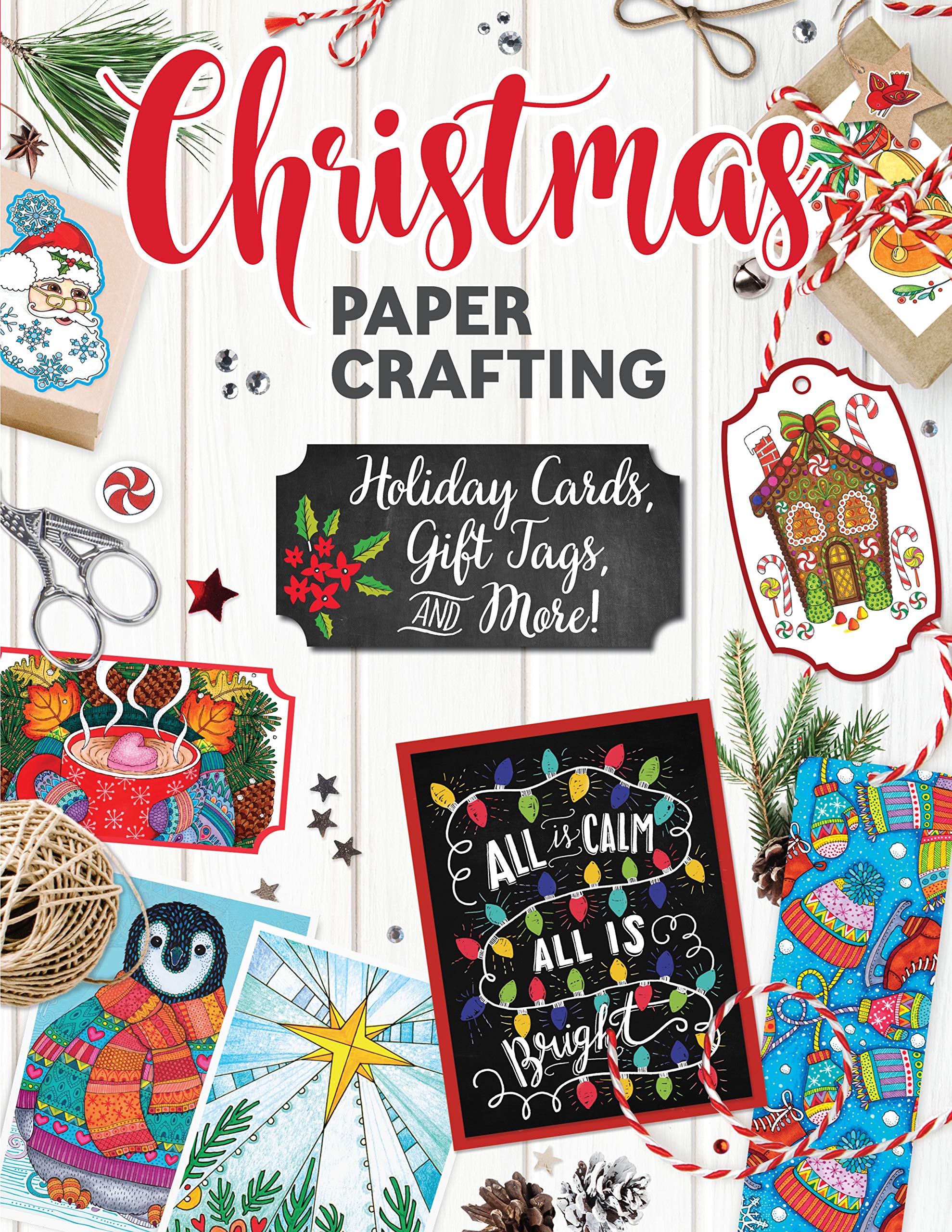 Christmas Paper Crafting Kit - 50 Greeting Cards, 16 Gift Tags, 18 Mini Cards & Scrapbook Paper for DIY Holiday Cards, Gift Wrapping & Home Decor | Perfect for Christmas Gifts, Party Favors & Craft Projects