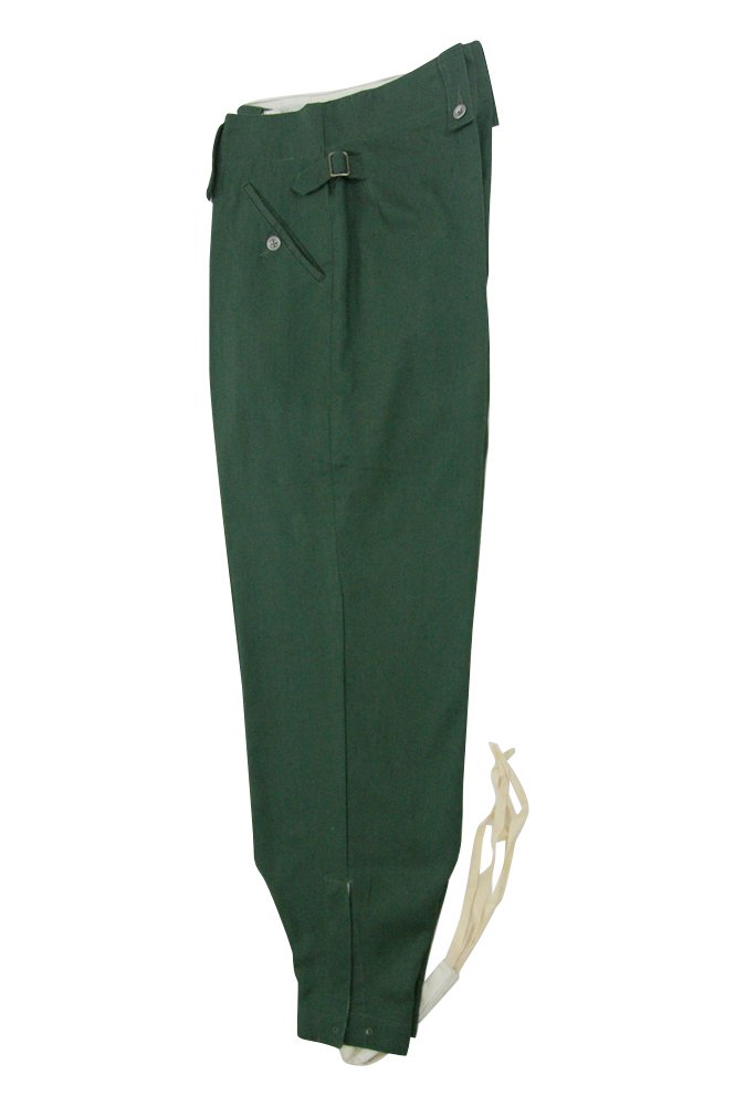 WW2 German M43 Summer HBT Reed Green Field Trousers Keilhosen - Authentic WWII Military Pants for Reenactment, Cosplay & Historical Collectors