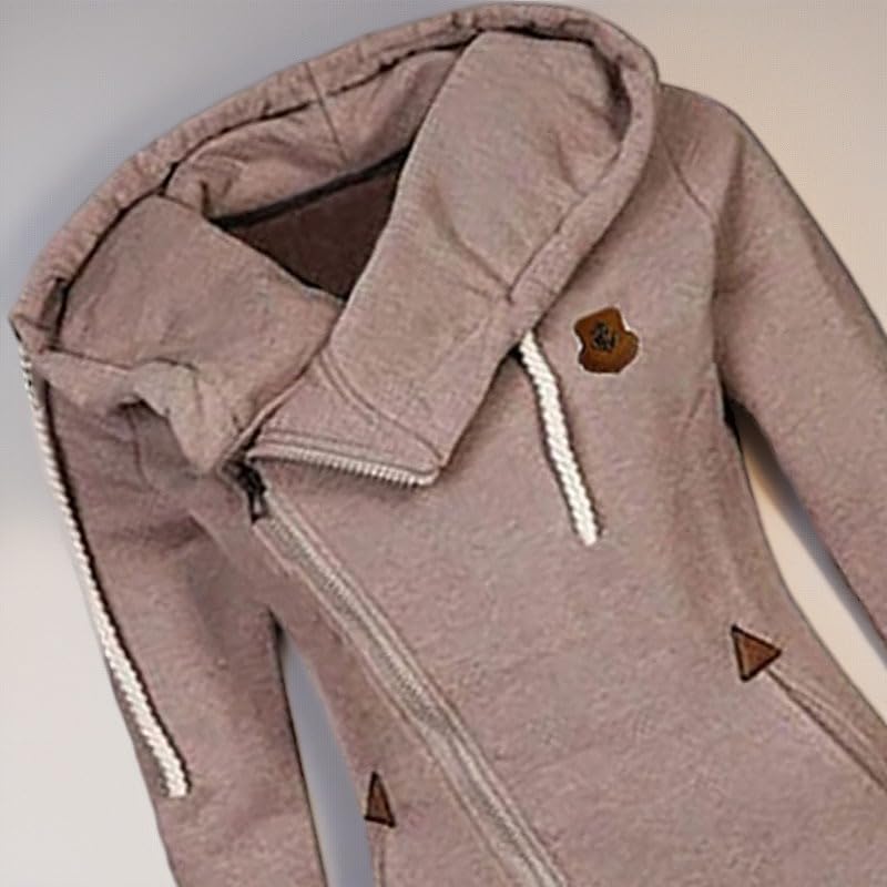 SDZYY Women's Fleece Hooded Jacket - Soft Long Sleeve Zipper Sweatshirt Coat for Casual Wear | Perfect for Outdoor Activities, Workout & Daily Comfort