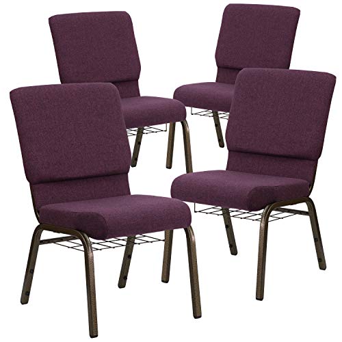 Plum Fabric/Gold Vein Frame