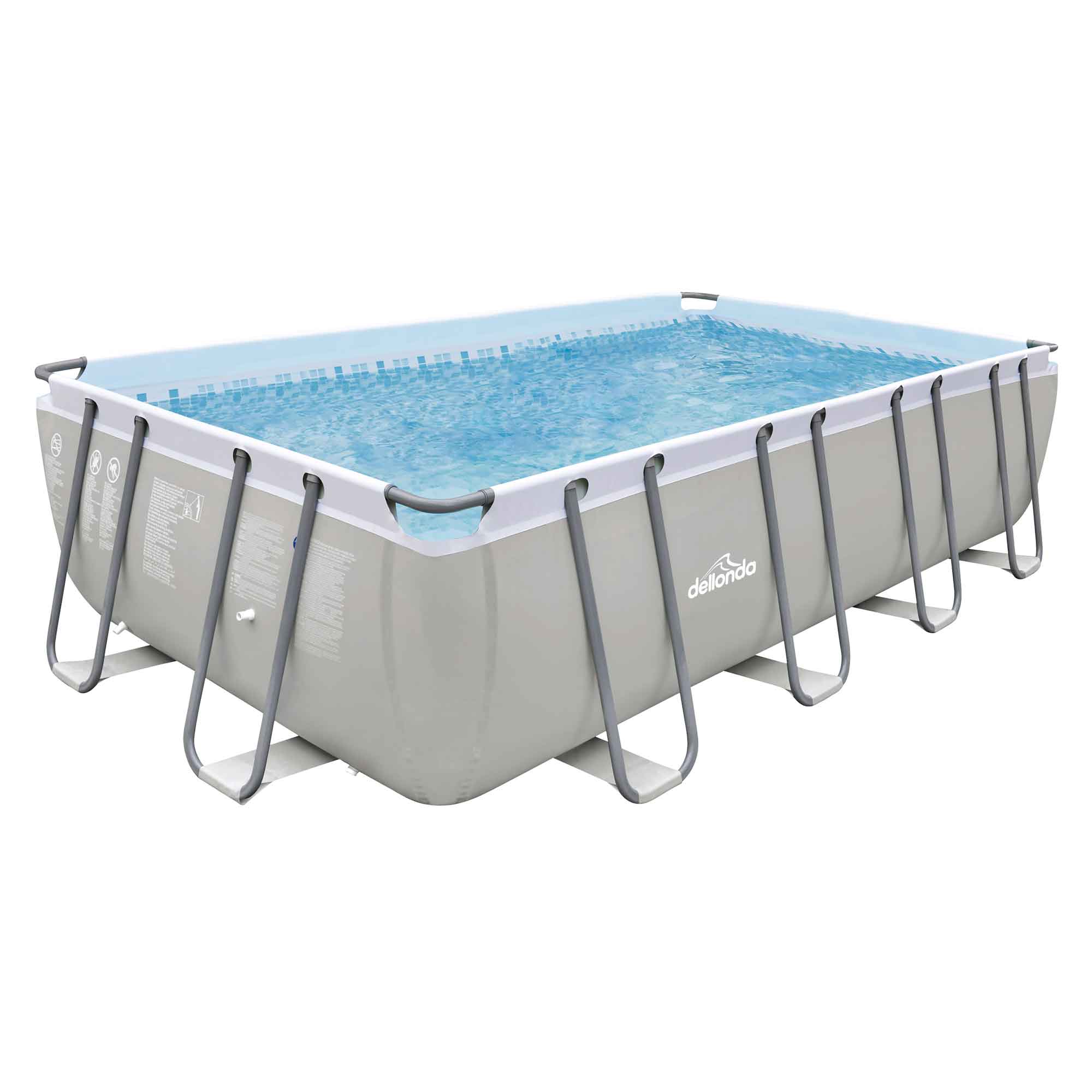 18ft Deluxe Steel Frame Above Ground Swimming Pool with Ladder, Filter Pump & Cover - Durable Rectangular Backyard Pool for Family Fun & Summer Relaxation