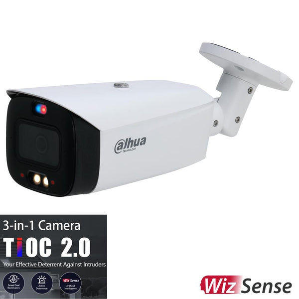Dahua 6MP Tioc 2.0 Active Deterrence Bullet Security Camera - Outdoor Fixed Surveillance with Night Vision, DH-IPC-HFW3649T1-AS-PV-ANZ | Ideal for Home Security, Business Monitoring & Perimeter Protection