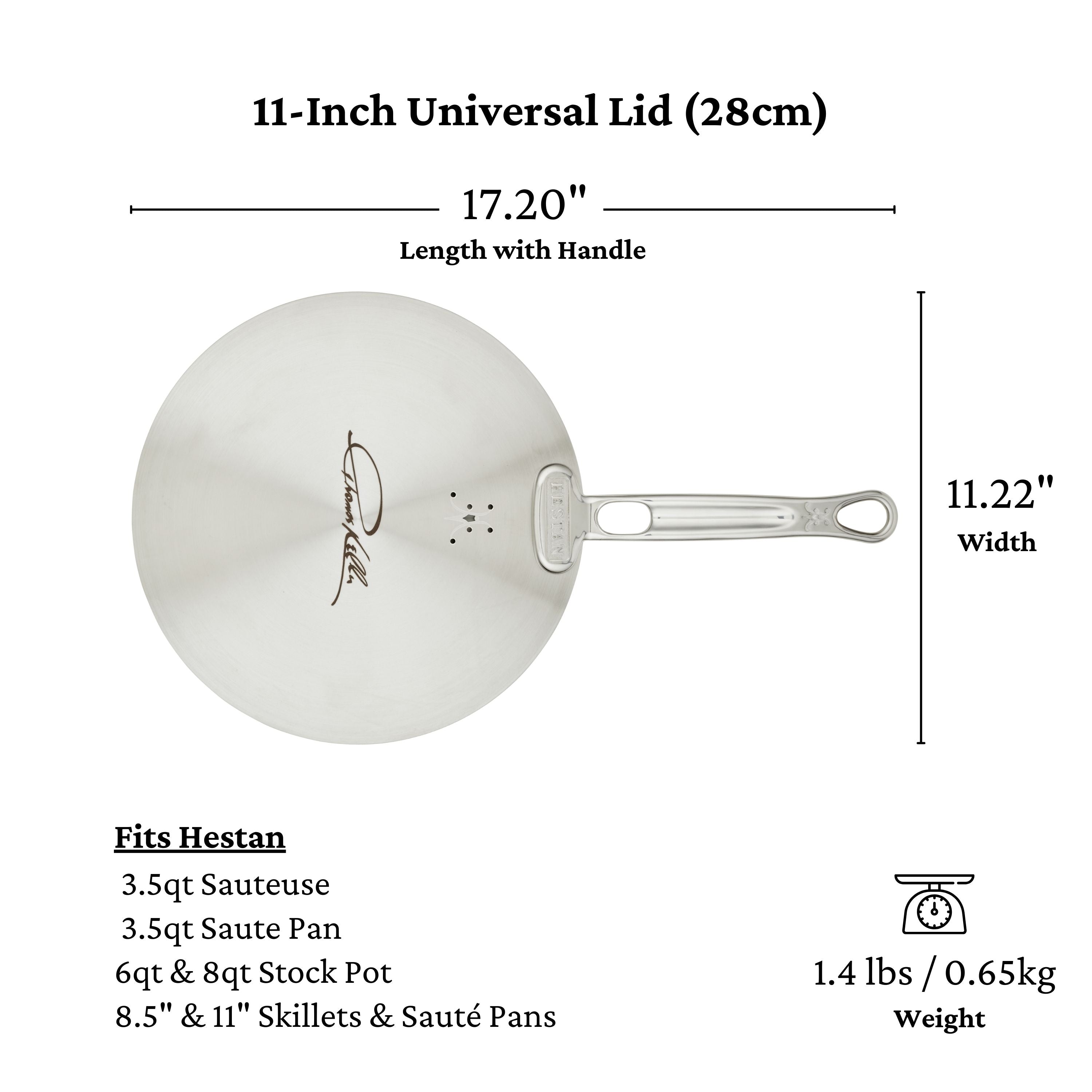 Premium Commercial-Grade Stainless Steel Universal Pot Lid - Durable & Versatile for Restaurants, Catering & Home Cooking