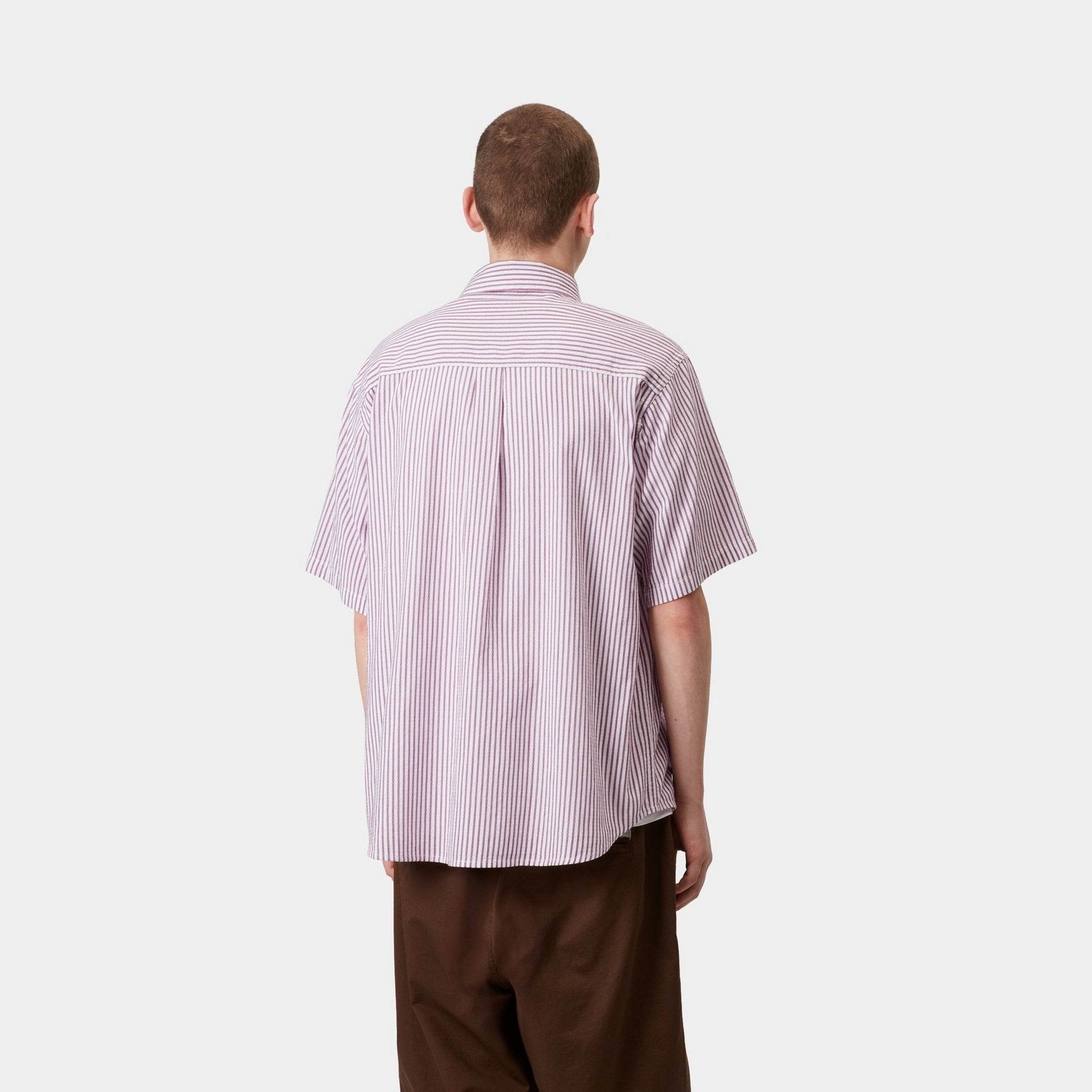 Phelps Stripe Shirt | Mulberry | Stylish Casual Wear for Men | Perfect for Office, Date Night & Weekend Outings