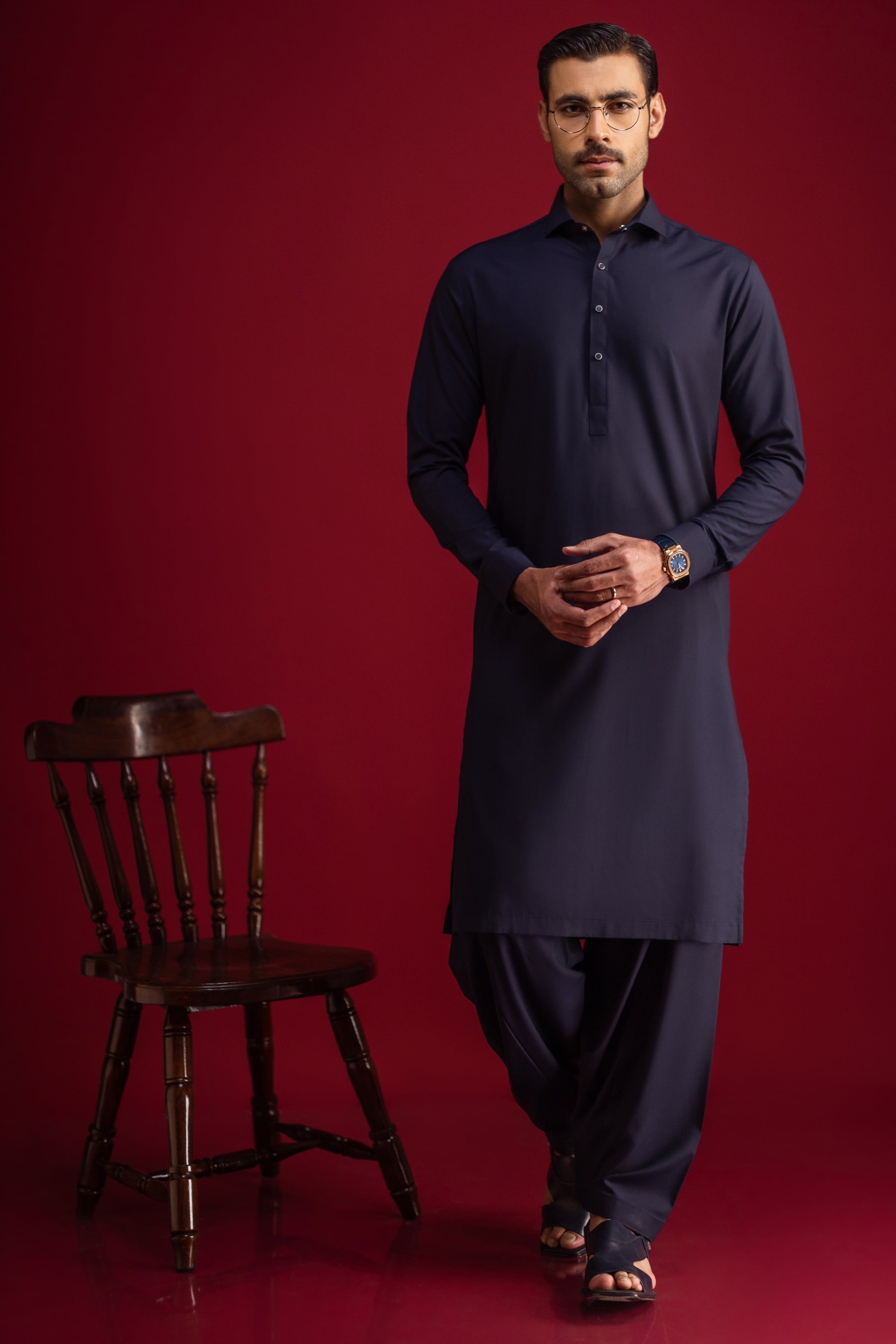 Premium Blended Chocolate Kameez Shalwar Suit - Elegant Pakistani Traditional Outfit for Women - Perfect for Weddings, Festivals & Special Occasions
