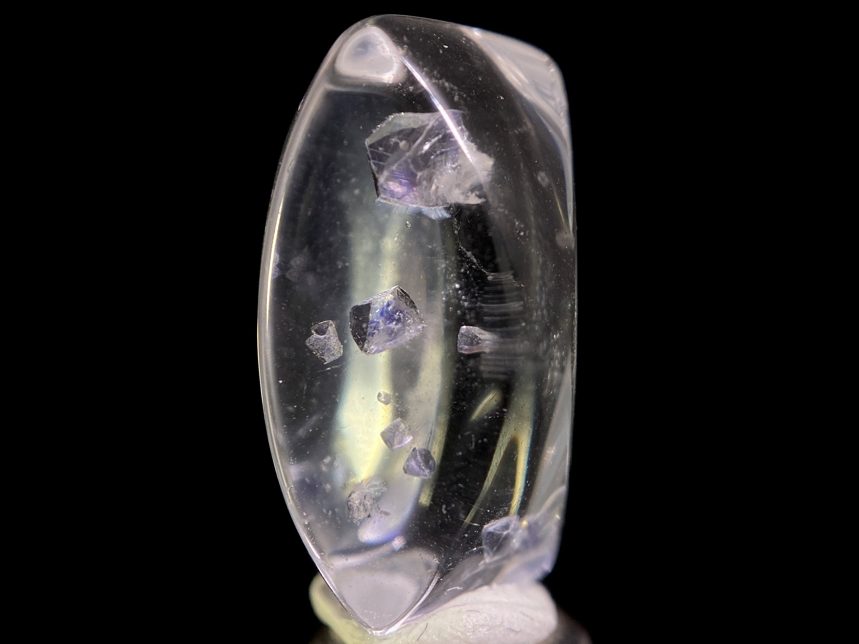 Natural Fluorite in Clear Quartz Cabochon - Rare Gemstone for Jewelry Making, Healing Crystals (47483) | Perfect for Pendants, Rings & Spiritual Healing