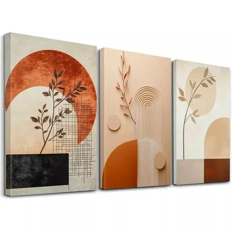 3-Piece Abstract Landscape Wall Art Set - Framed Canvas 50x70cm - High Quality Print - 100% Australian Made - Ready to Hang - Perfect for Living Room, Bedroom & Office Decor
