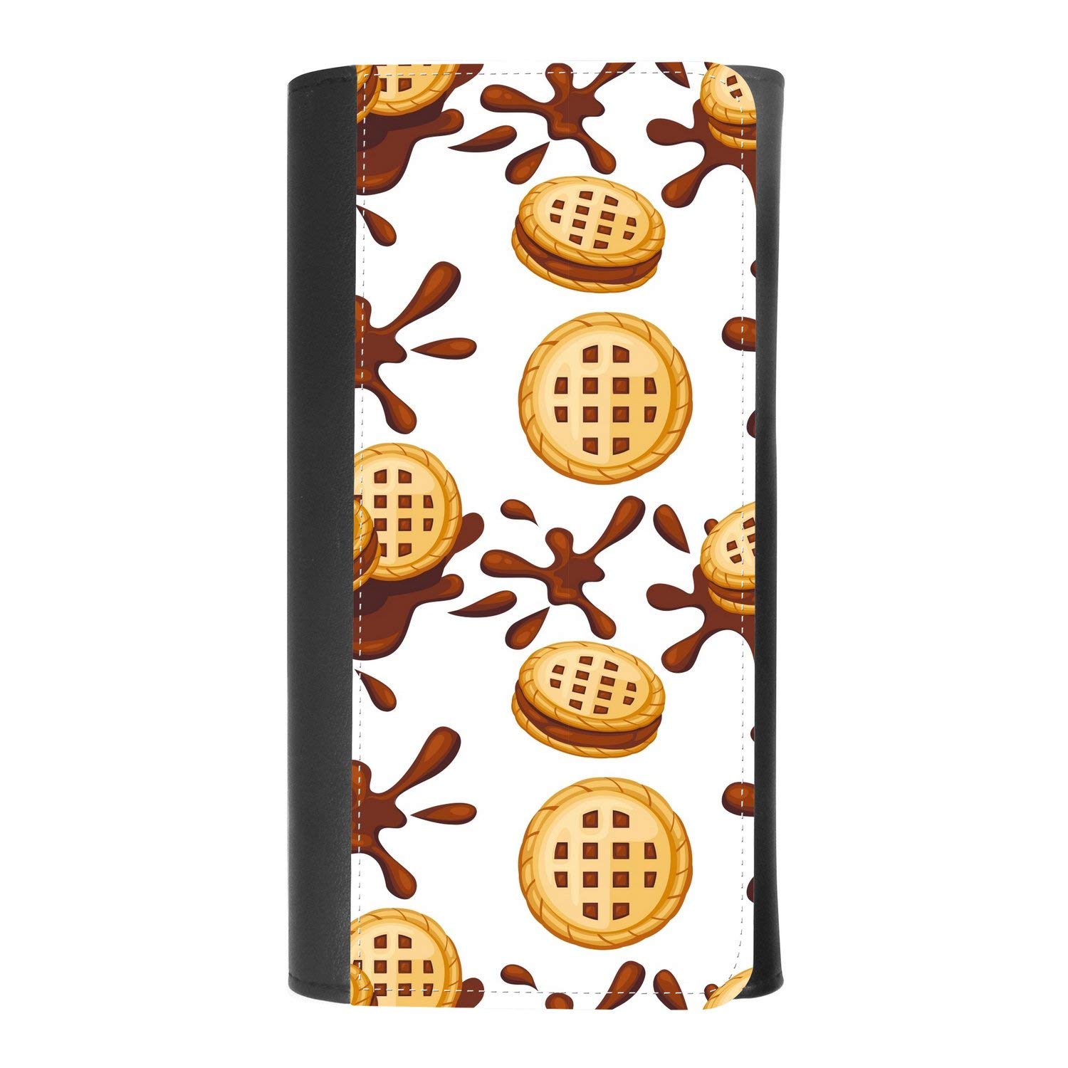 Women's Stylish Patterned Leather Trifold Wallet with Buckle & Credit Card Holder - RFID Blocking Pouch for Smartphones - Perfect for Travel, Shopping, and Everyday Use