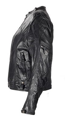 Women's Lightweight Leather Motorcycle Jacket - Stylish & Comfortable Riding Gear for Bikers - Perfect for Harley, Cruiser & Street Motorcycles