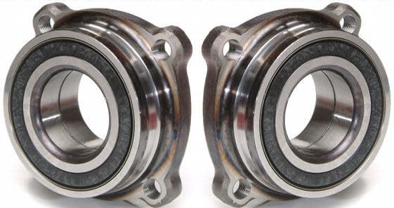 TRQ Rear Wheel Hub Bearing Pair Compatible with BMW 7 Series 6 Series 5 Series & X Series - Smooth Ride & Enhanced Performance for Highway & City Driving