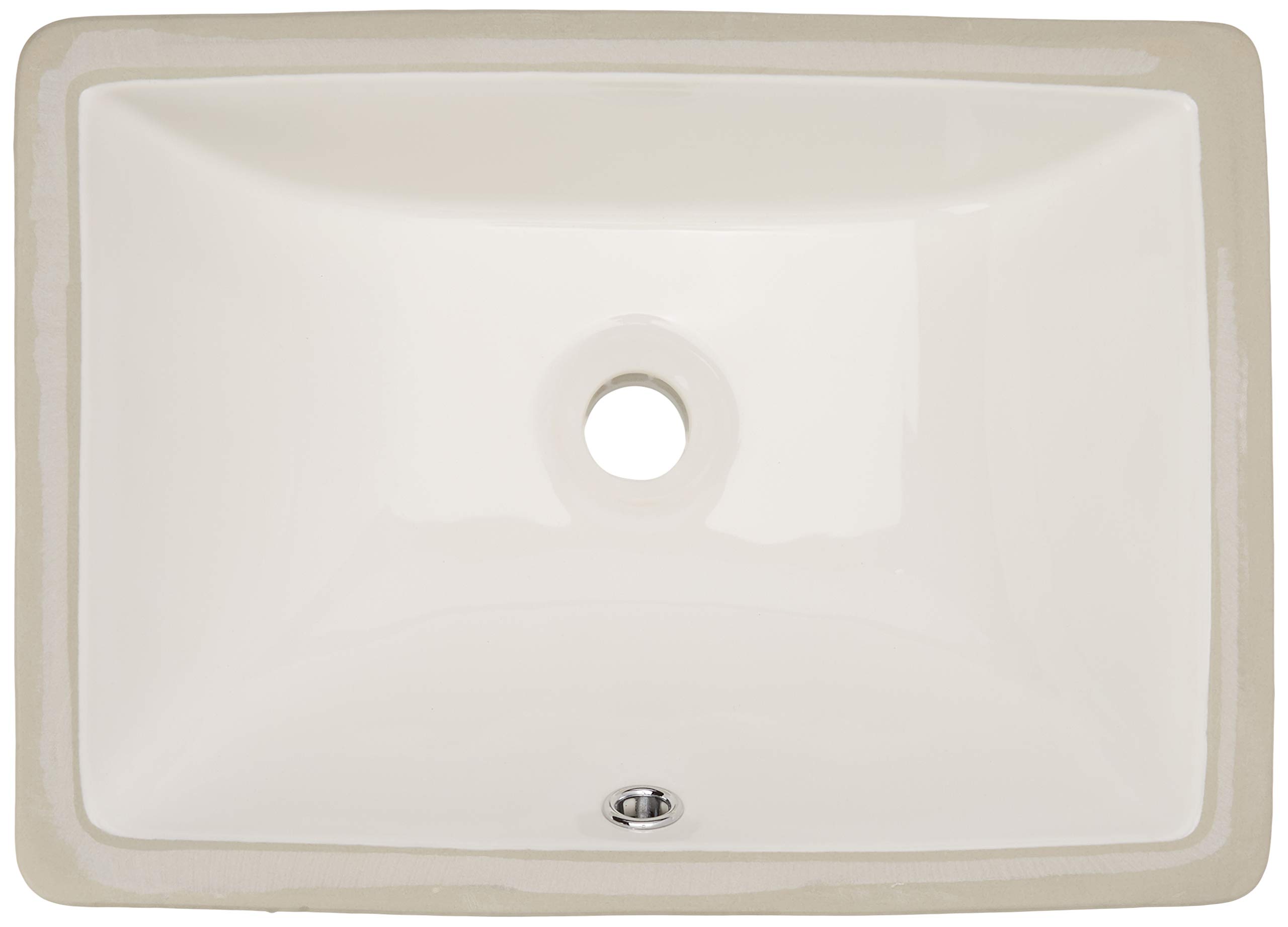 Nantucket Sinks UM-16x11-B 16x11 Inch Undermount Ceramic Bathroom Sink - Rectangle Vanity Sink in Bisque Color for Modern Bathroom Remodel & Powder Room Upgrade