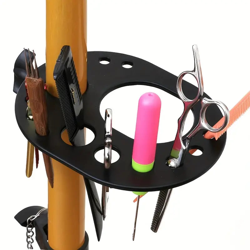 Multifunction Triple Wig Tripod Stand - Lightweight & Adjustable Black Wig Display Holder for Styling, Photography, and Salon Use