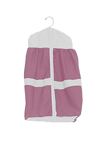 **Pink and White Baby Doll Bedding Set with Solid Stripe Diaper Stacker - Perfect for Nursery Decor, Dollhouse Accessories, and Baby Shower Gifts**