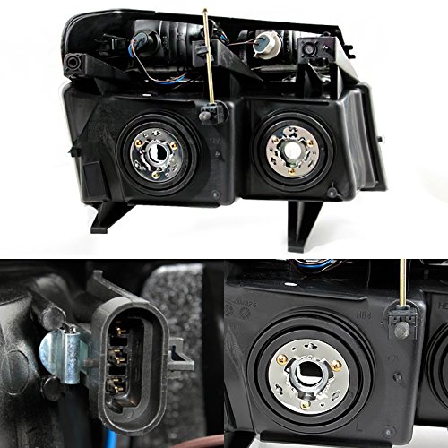 AKKON Black Headlights & Tail Lights Combo Set for Chevy Colorado/Canyon - Replacement Pair with Stylish Black Housing | Perfect for Off-Roading, Night Driving & Custom Truck Upgrades