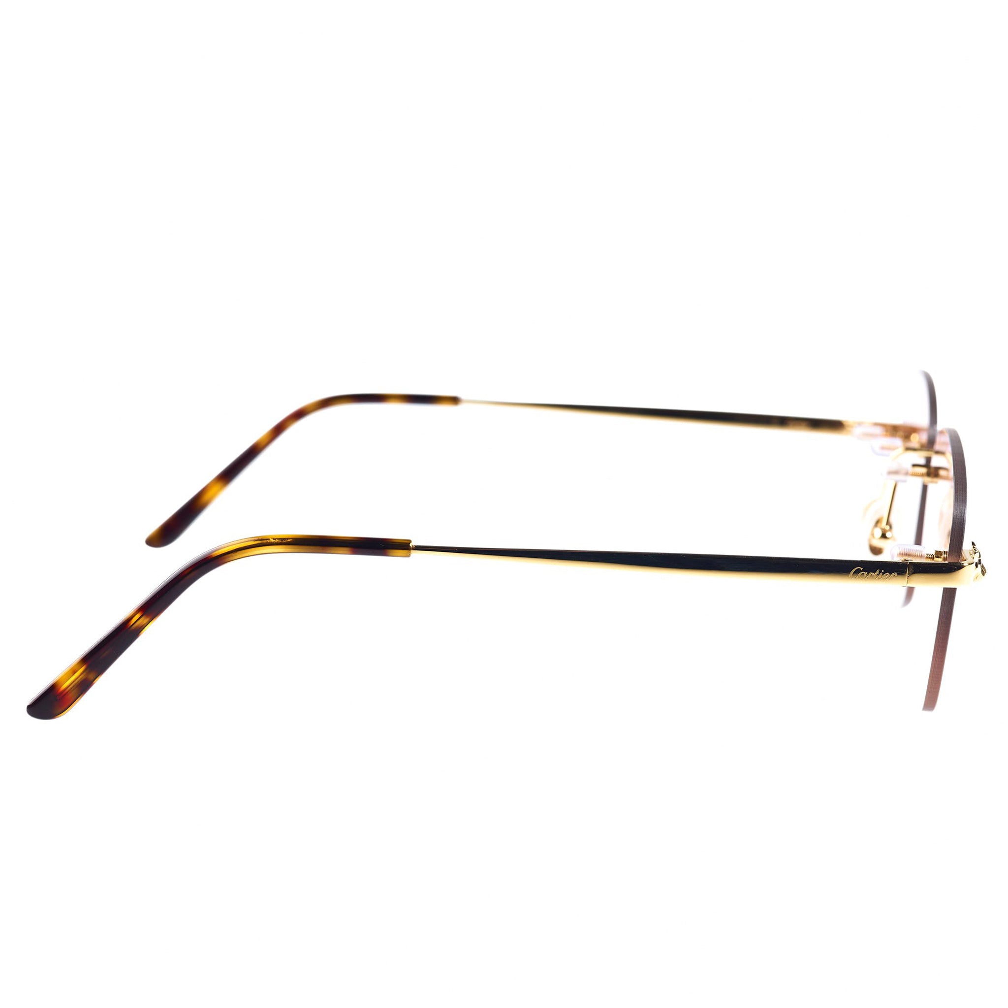 Cartier CT01480 Panthere De Cartier Rimless Sunglasses for Women - Luxury Designer Eyewear for Fashion & Outdoor Activities