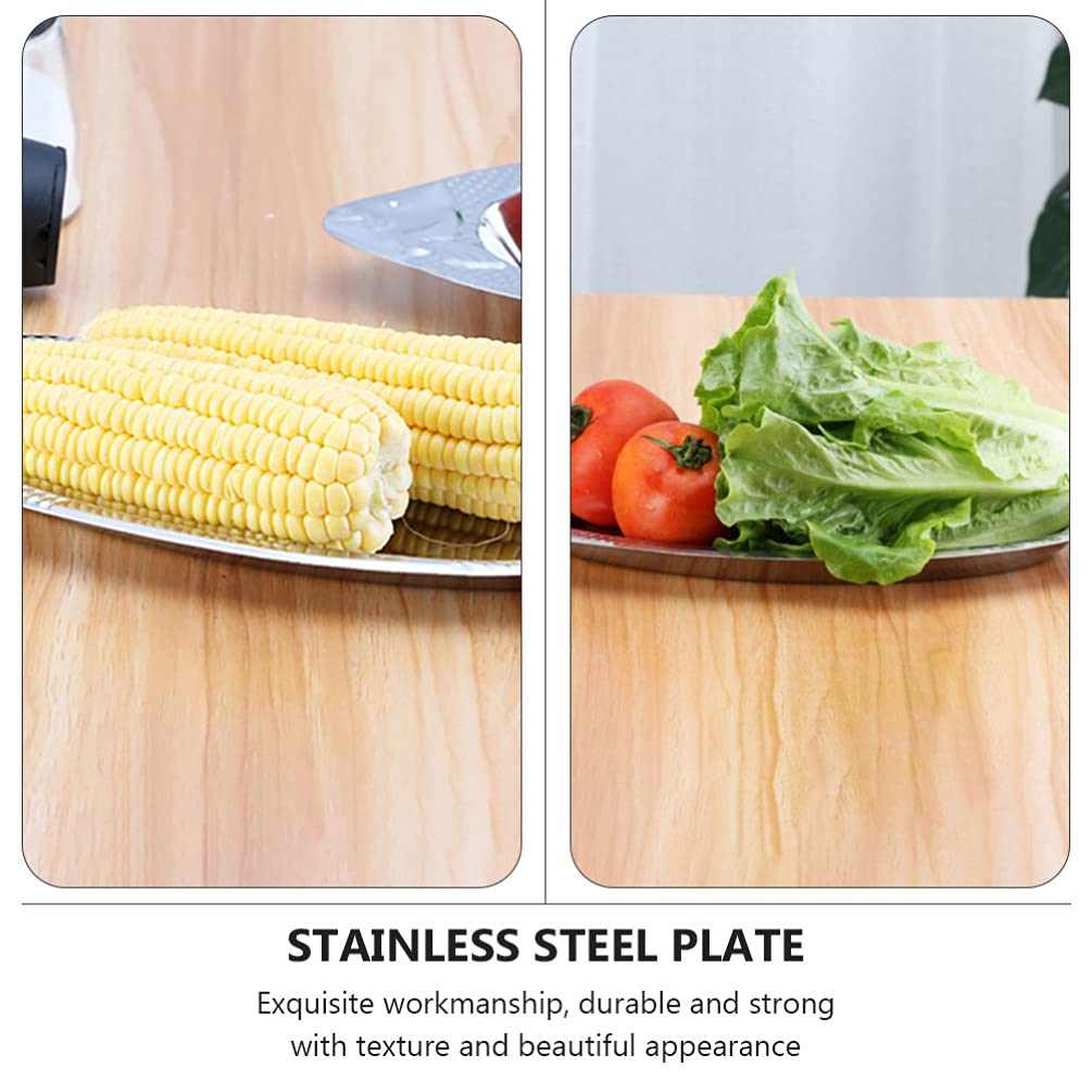 Stainless Steel Fish Plate - Kitchen & Party Serving Tray for Steamed Fish