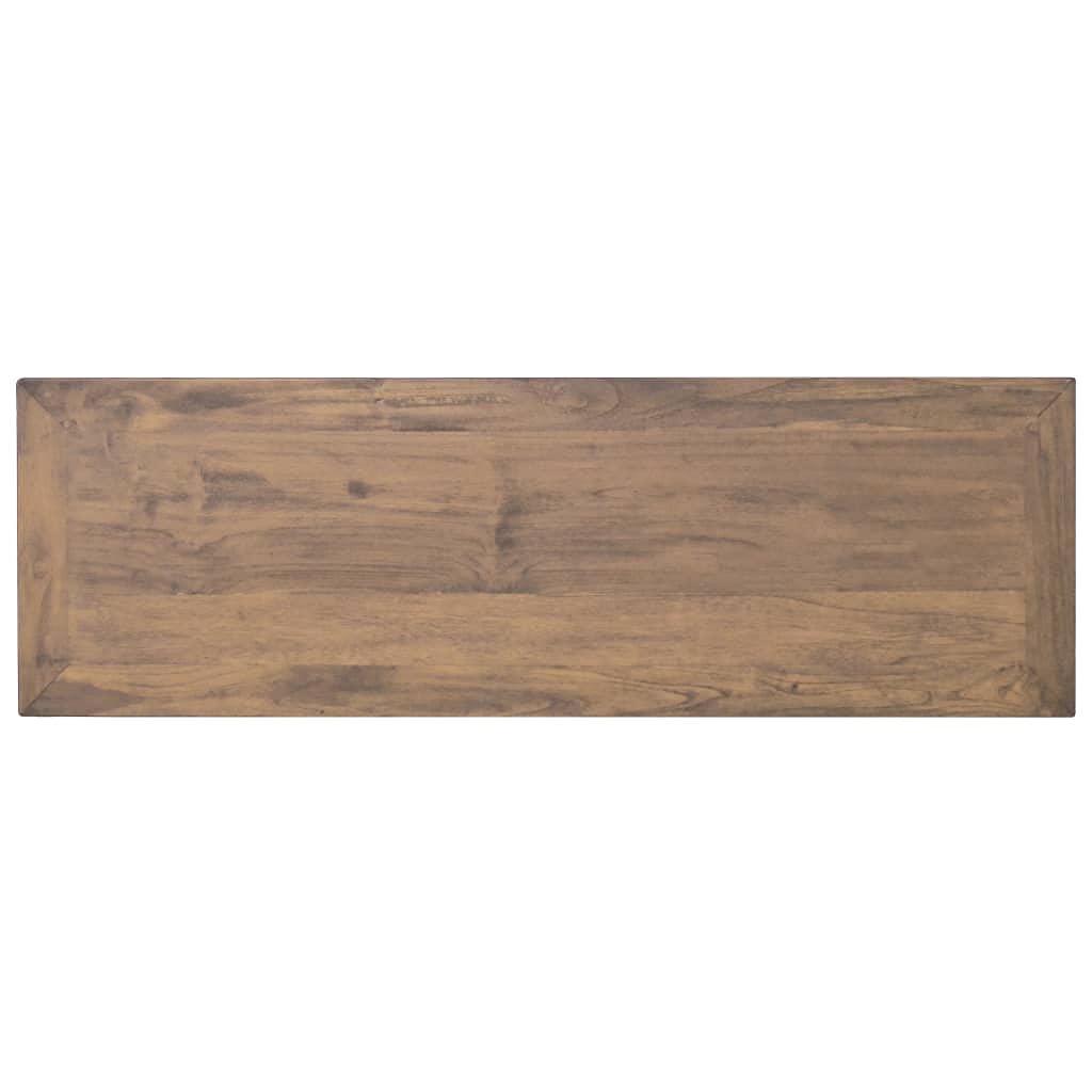 Rustic Solid Teak Wood TV Stand Entertainment Center - 43.3