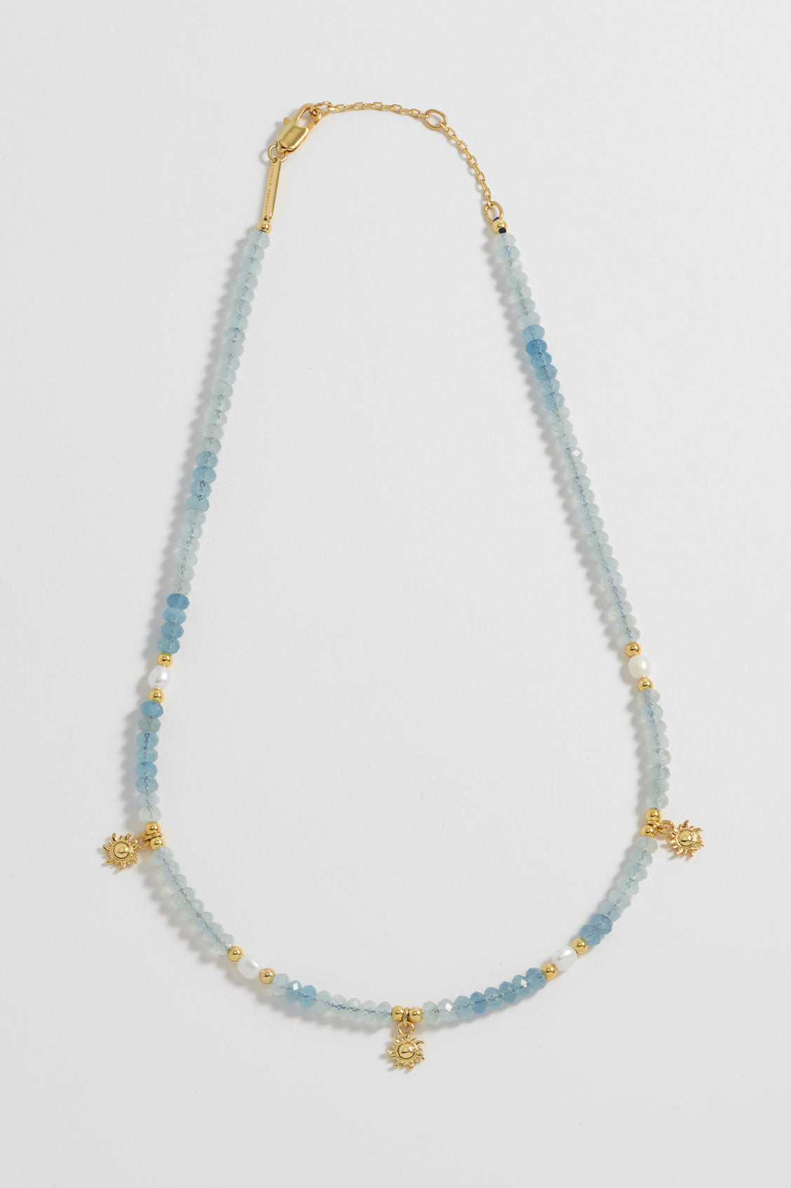 Pearl Gemstone Sun Necklace - Elegant Bohemian Jewelry for Women | Perfect for Beach Vacations, Summer Outfits & Boho Fashion