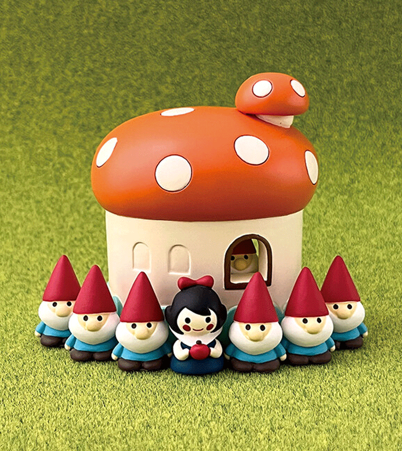 Concombre Toadstool House for Mini Figures - Fairy Garden Decor, Dollhouse Accessories for Kids & Collectors - Perfect for Fairy Tale Scenes, Terrariums & Tabletop Displays