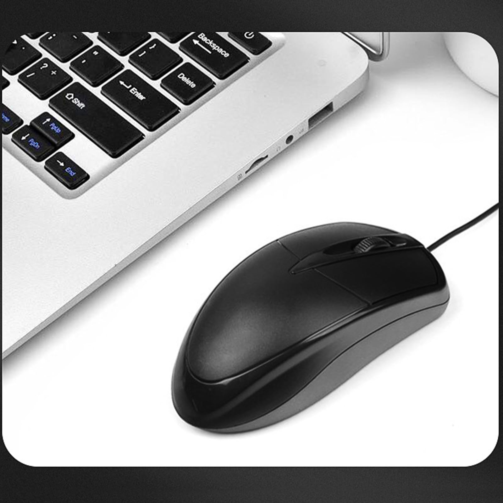 FUXIU USB Gaming Mouse - 1000DPI Ergonomic Optical Computer Mouse with 3 Buttons for PC, Laptop, Notebook | Perfect for Gaming, Office Work & Home Use
