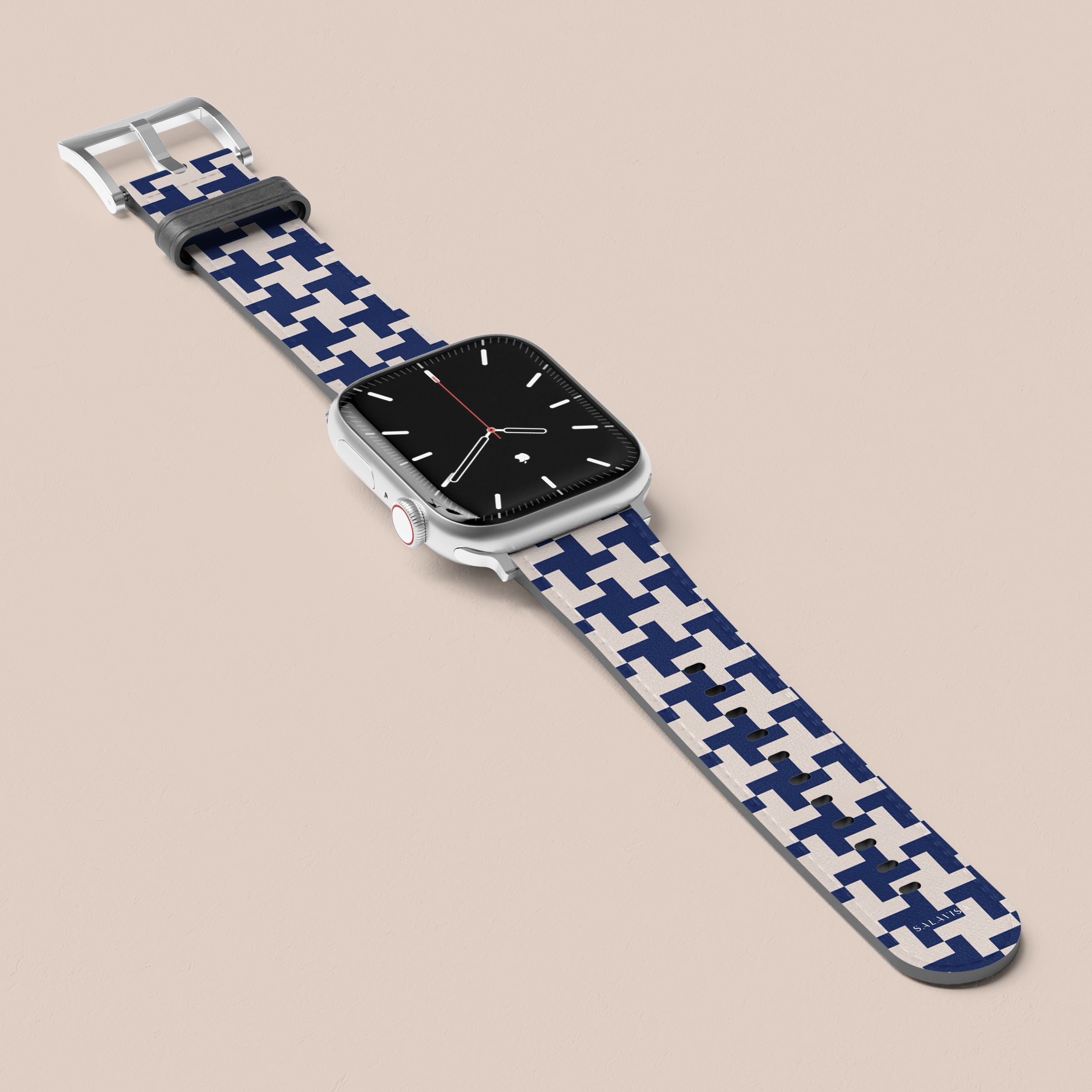 Premium Blue Glen Plaid Apple Watch Band - Stylish & Durable Replacement Strap for Apple Watch Series 1-9 - Perfect for Work, Gym & Everyday Wear
