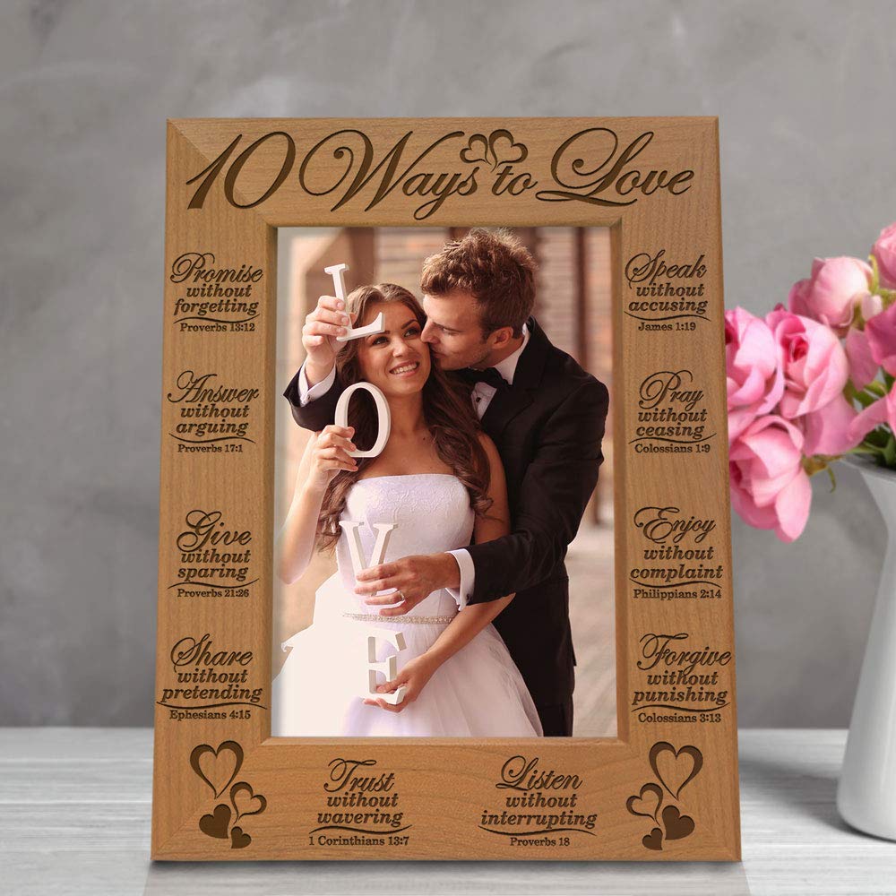 10 Ways to Love Bible Verses - 4x6 Vertical Picture Frame for Home & Gifts