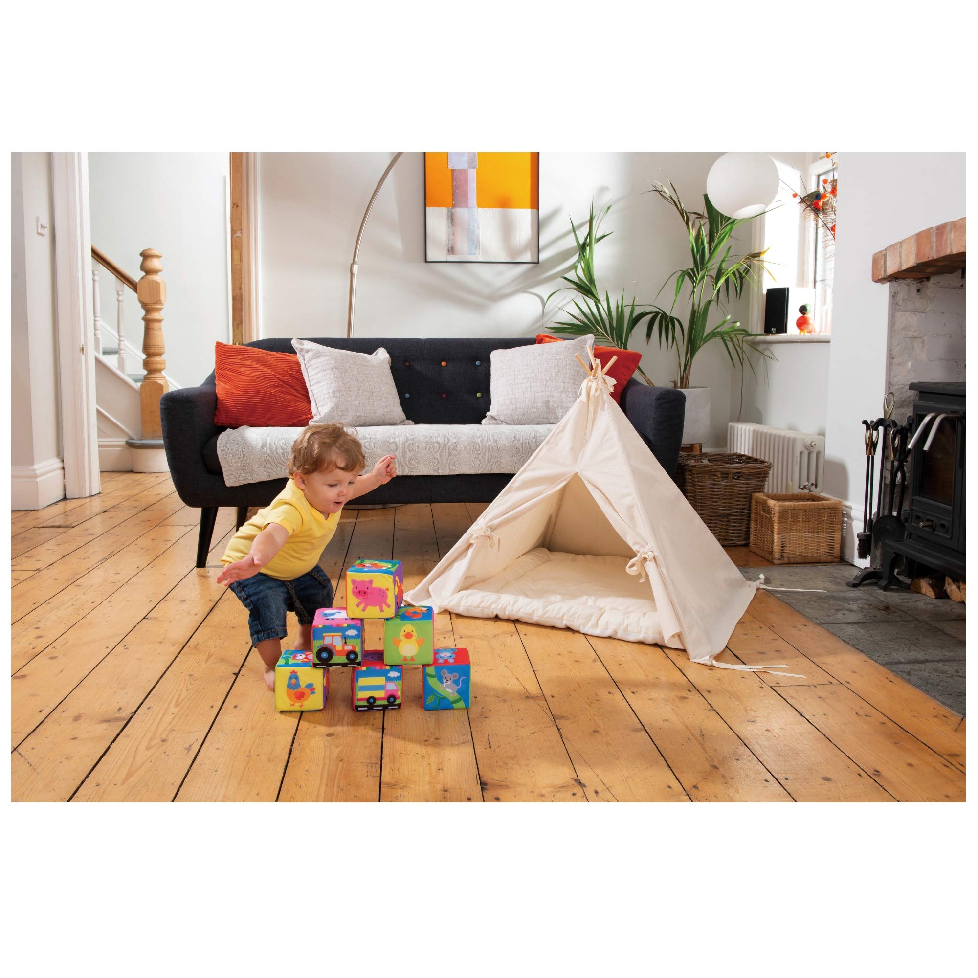 Galt Toys Soft Blocks (Set of 6) - Safe & Colorful Baby Building Blocks for Early Learning & Playtime Fun - Perfect for Toddlers' Sensory Development & Nursery Play