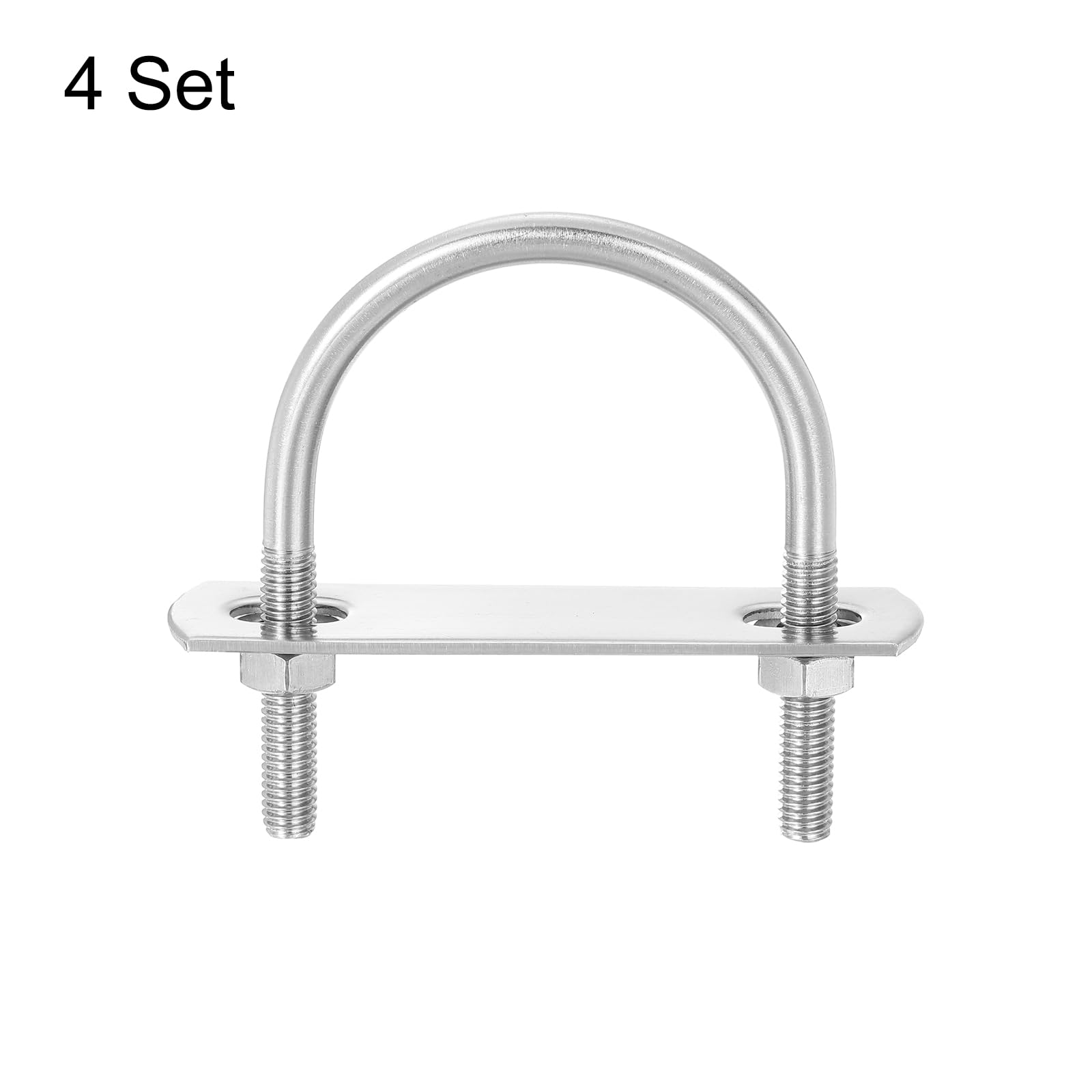 uxcell 4 Sets 304 Stainless Steel U-Bolts - 47mm(1.85