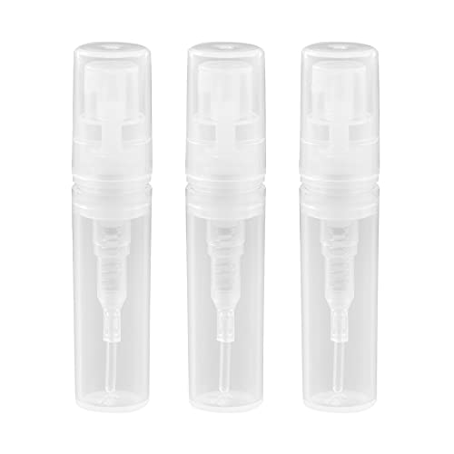 200Pcs 2ML Clear Plastic Bottles for Perfume, Essential Oils & Liquids - Small Travel-Sized Atomizer Spray Bottles for DIY, Beauty, Aromatherapy & Crafts