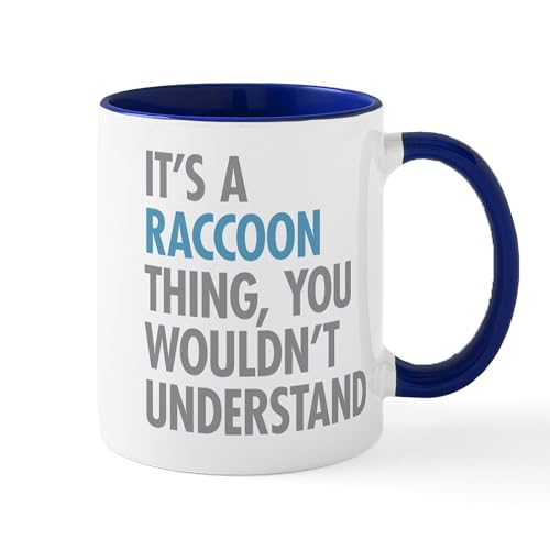 White/Navy Inside - Raccoon Thing Mugs