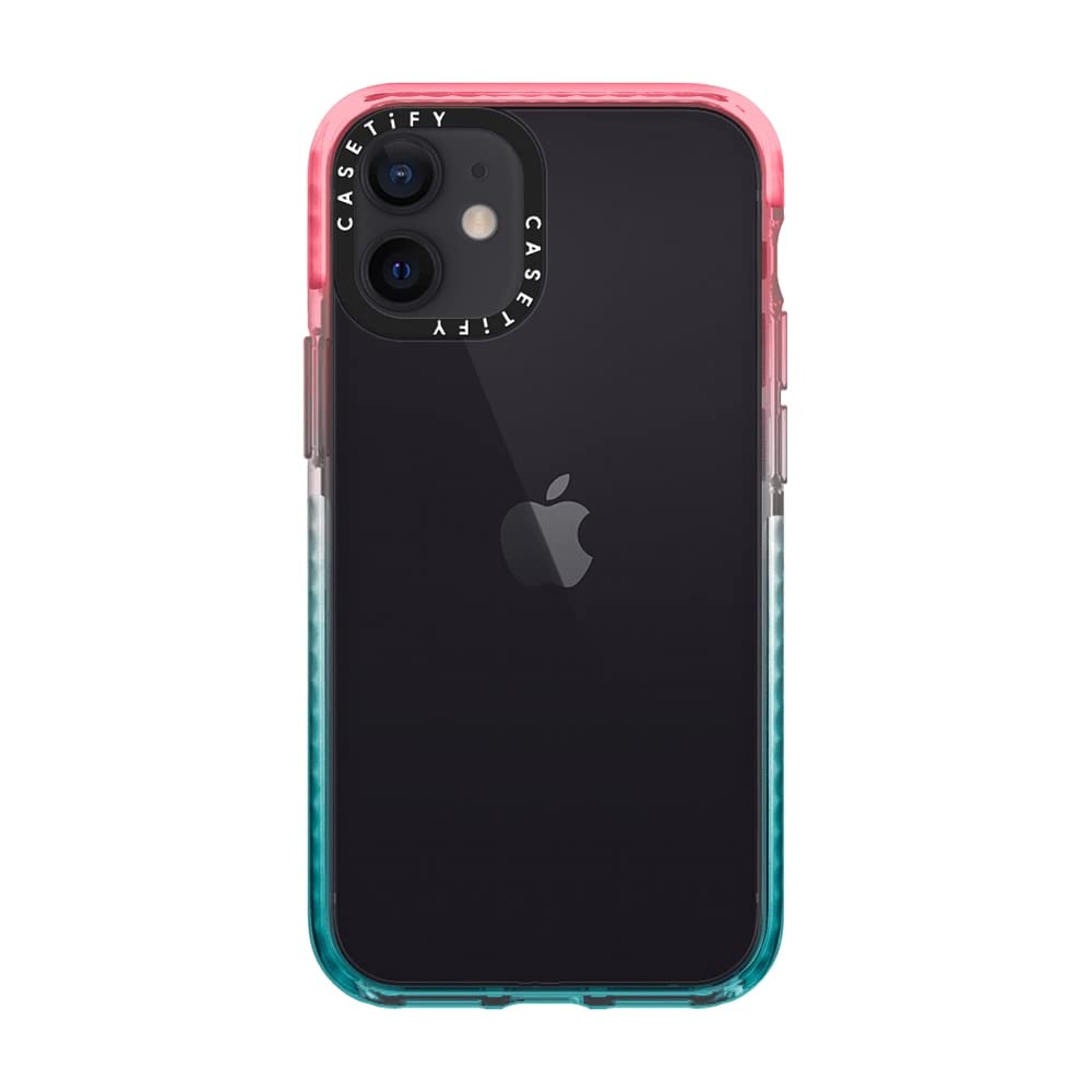 Casetify Impact Case for iPhone 12 Mini - Shockproof & Scratch-Resistant Phone Cover in Pink & Blue | Perfect for Outdoor Activities, Travel & Daily Protection