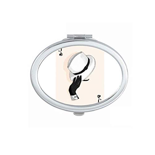 DIYthinker Spade J Playing Cards Pattern Portable Folding Mirror - Double-Sided Handheld Makeup Compact for Travel, Cosmetics & Poker-Themed Decor