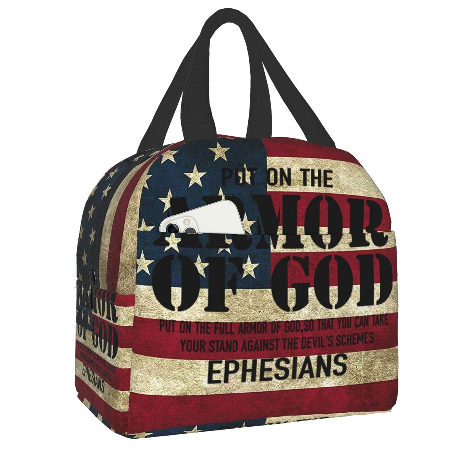 RHRFOL Christian Religious Insulated Lunch Bags for Women - 6 Pack Thermal Cooler Tote, Waterproof & Portable Lunch Box Organizer | Perfect for Work, School, Picnics & Church Gatherings