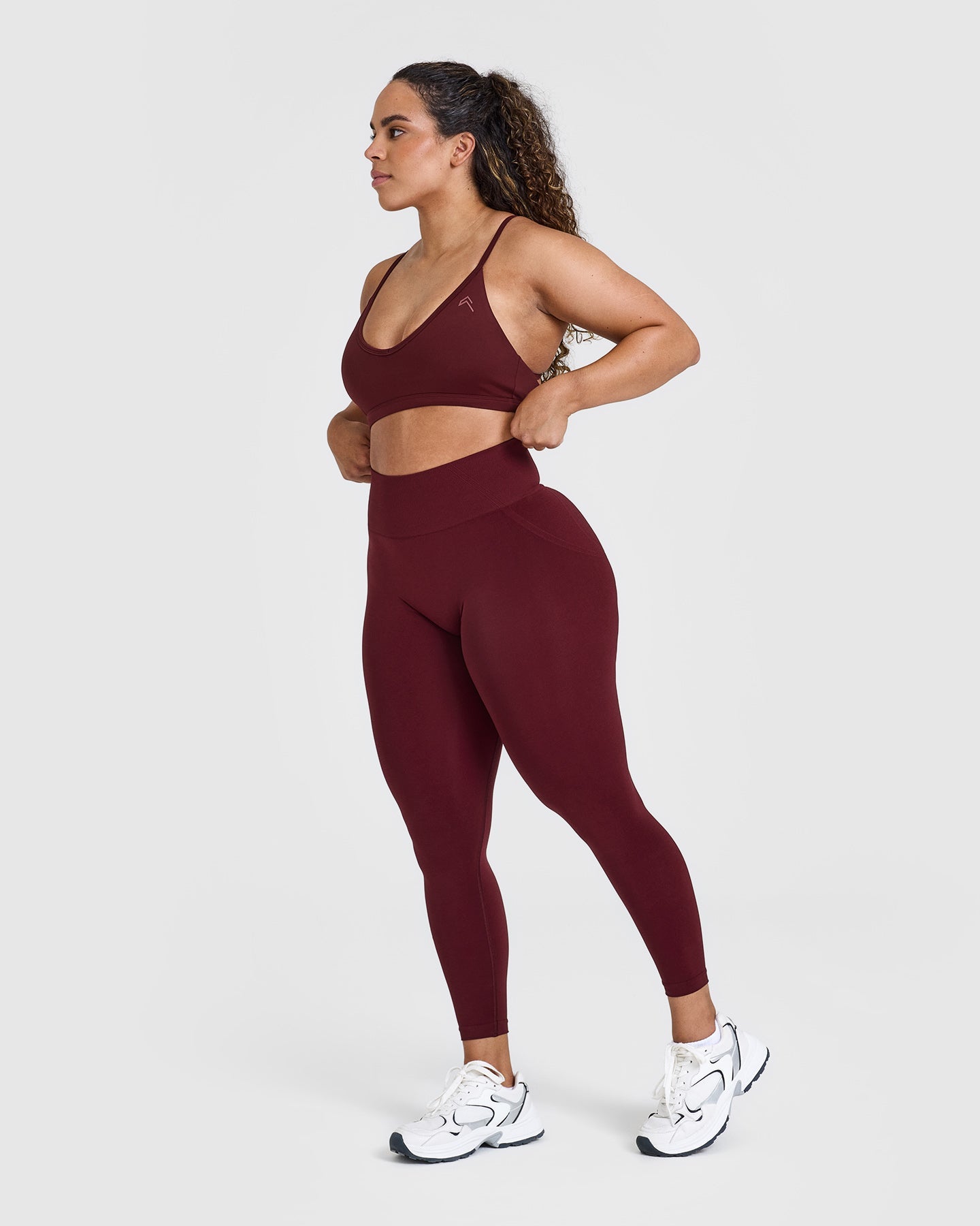 Timeless Strappy Bralette - Comfortable Wireless Lace Bralette in Rosewood | Perfect for Yoga, Lounge & Everyday Wear