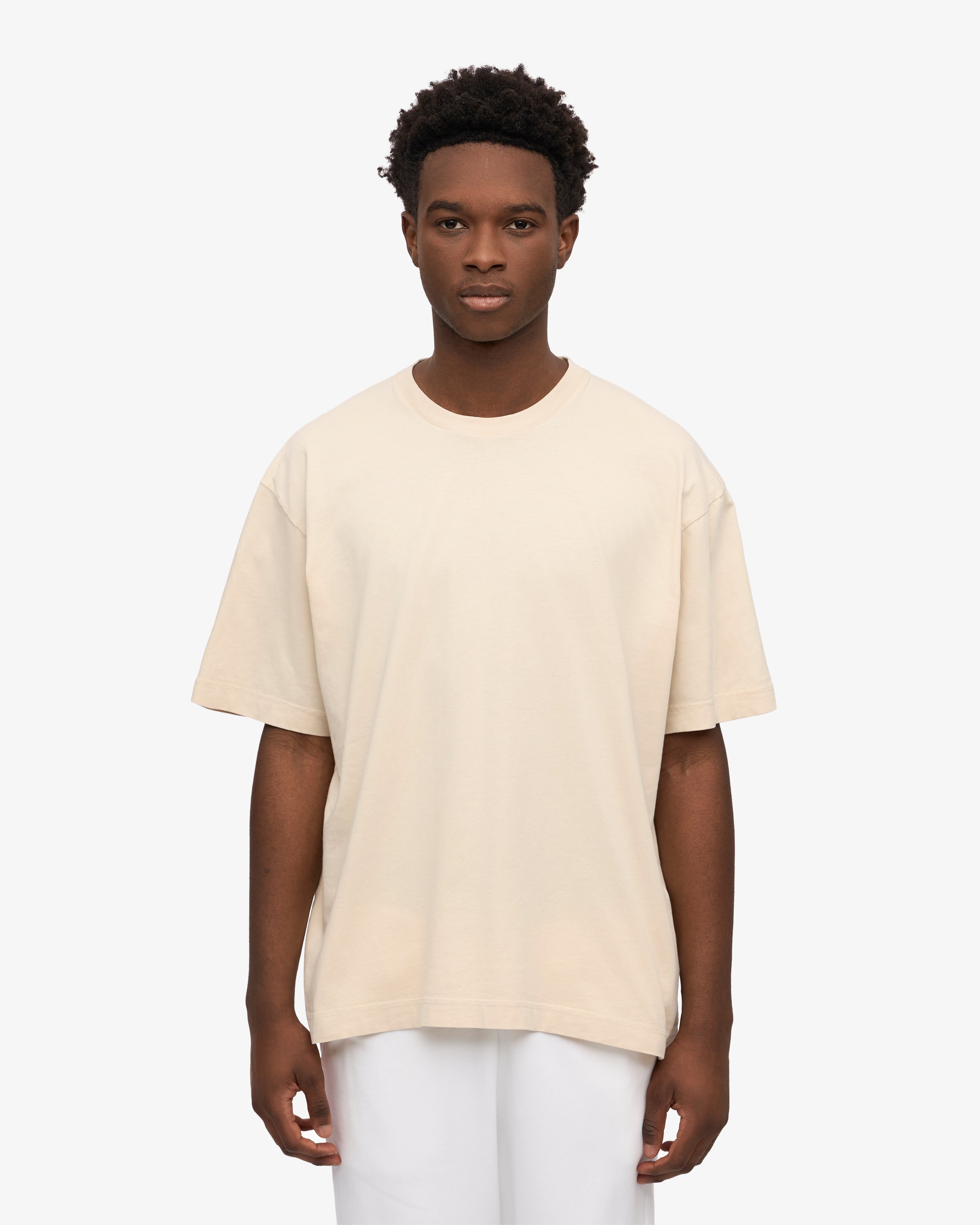 Organic Oversized T-Shirt for Women - Soft Ivory White Cotton Tee - Perfect for Casual Wear, Loungewear & Street Style