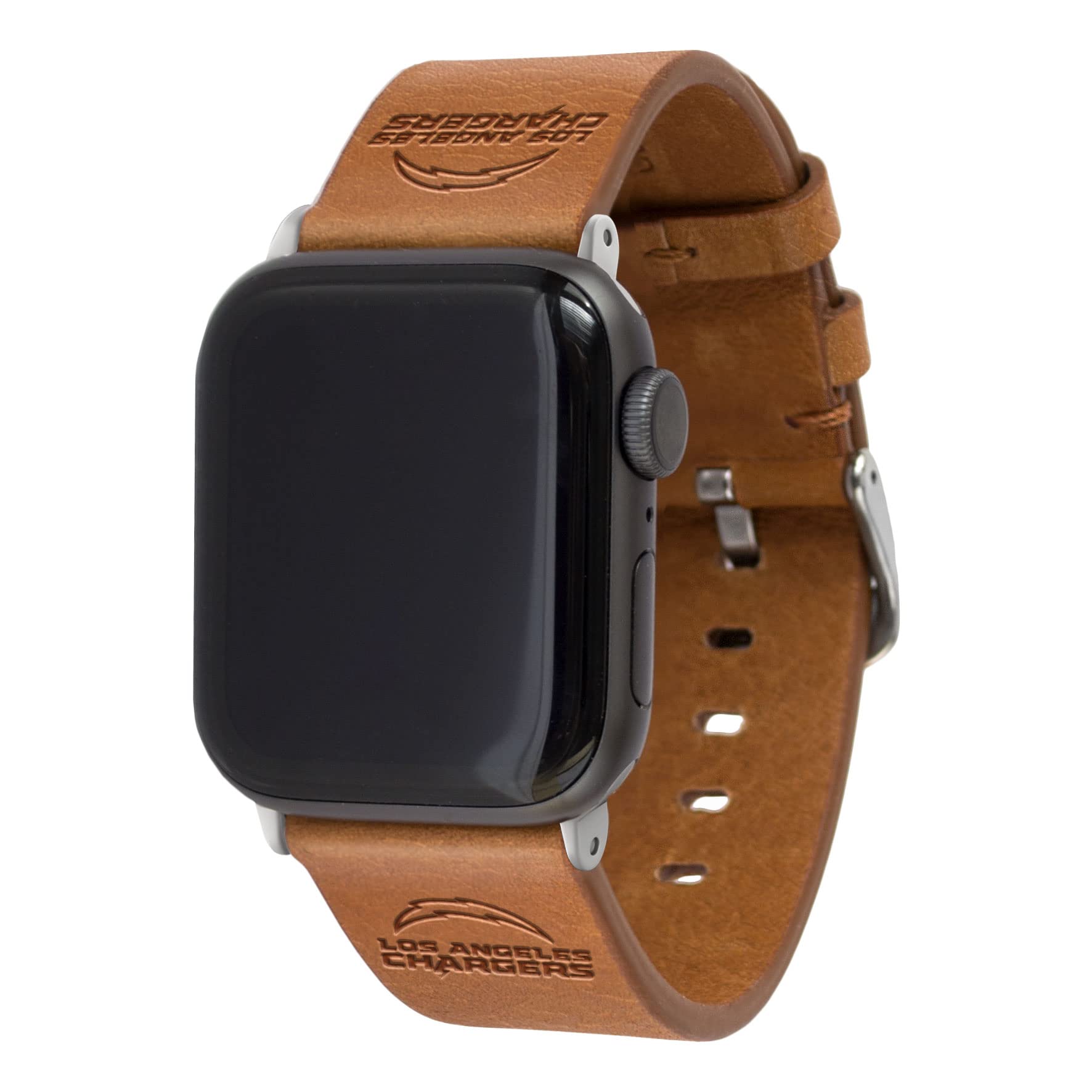 Los Angeles Chargers Genuine Leather Apple Watch Band - Compatible with All Apple Watch Models - Perfect for Game Day, Sports Fans & NFL Enthusiasts