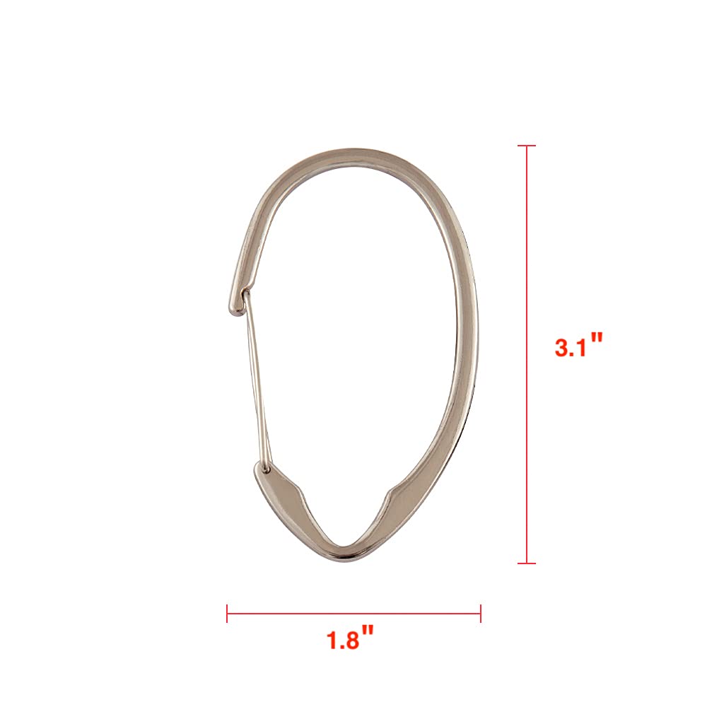 Utopia Alley Rust-Proof Shower Curtain Hooks - 12 Pack Brushed Nickel Bathroom Accessories for Shower Curtains & Liners - Durable & Stylish for Home, Apartment, Hotel Use
