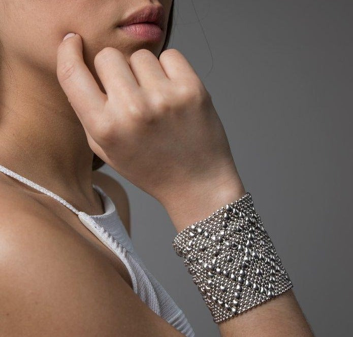 Extra Wide Bracelet for Women - Adjustable Fashion Cuff Bangle for Boho, Casual & Party Wear