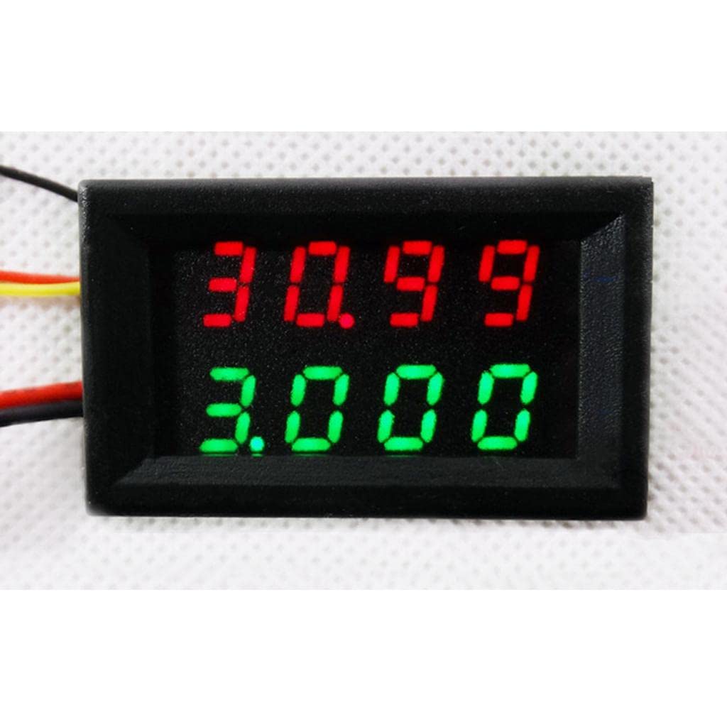 Dual Green LED Digital Voltmeter Ammeter - Current & Voltage Meter Gauge Tester for Automotive, Marine & DIY Electronics | SAZ DEKOR