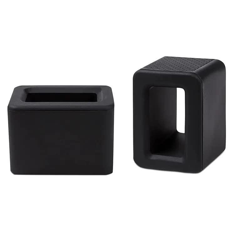Flexible Silicone Car Seat Belt Buckle Holder & Booster - 2 Pack Black | Easy Access for Kids & Seniors | Perfect for Road Trips & Daily Commutes