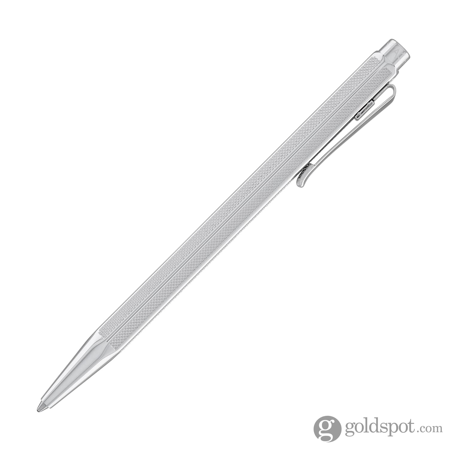 Caran d'Ache Ecridor Ballpoint Pen - Premium Rhodium Plated with Milanese Mesh Design - Luxury Writing Instrument for Business, Gifting & Collectors