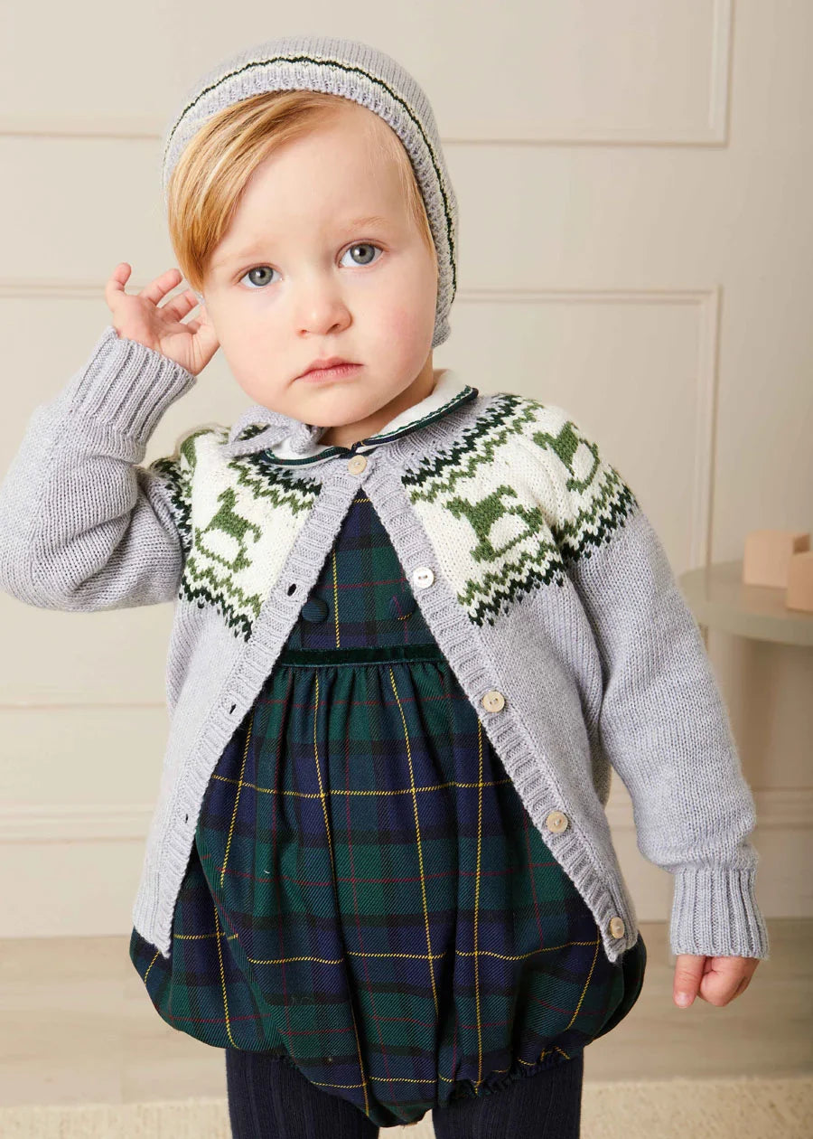 Windsor Tartan Romper for Baby Boys - Stylish & Comfortable Outfit for Holidays, Photos & Special Occasions