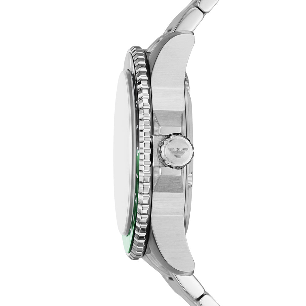 Emporio Armani World Explorer AR11589 Diver Watch - Luxury Waterproof Stainless Steel Men's Watch for Diving, Swimming & Outdoor Adventures