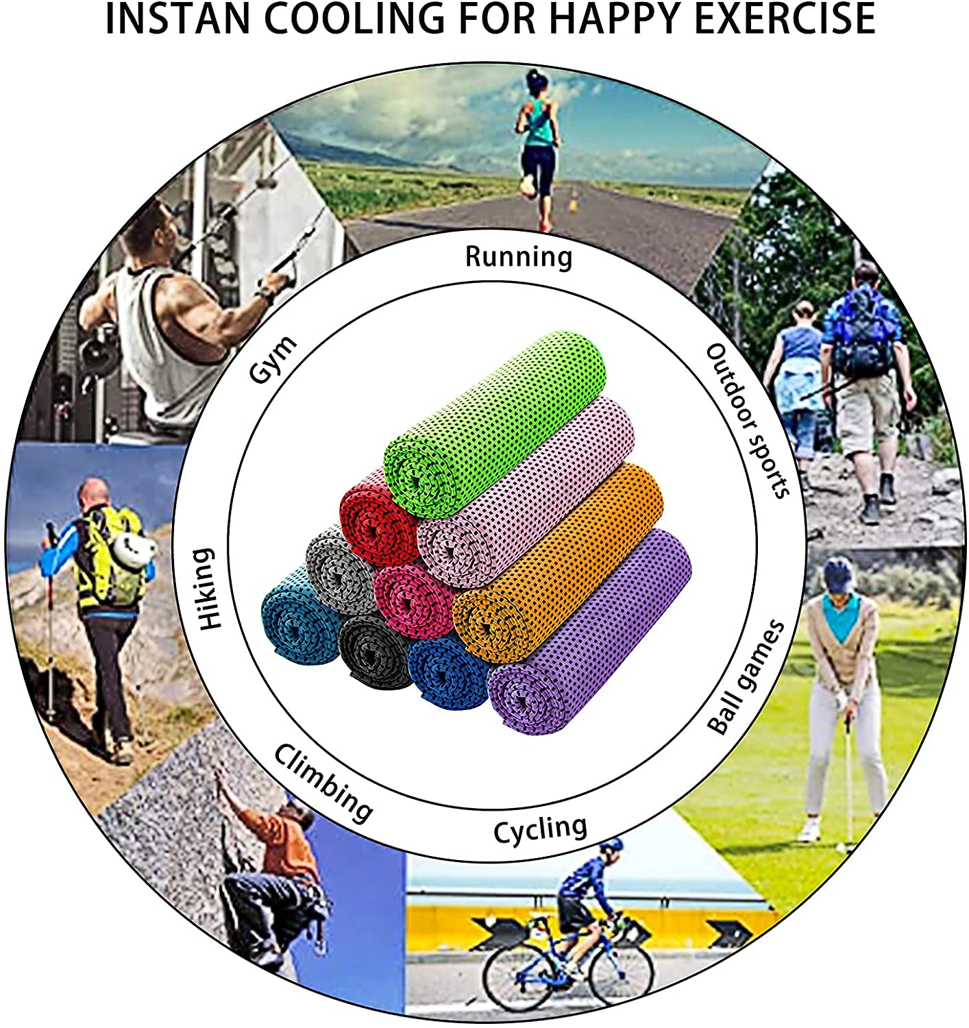 P-PLUS INTERNATIONAL 3-Pack Gym Towels - Ultra Soft Microfiber Workout Towels for Men & Women, Quick-Dry Sports Neck Towel for Gym, Yoga, Running & Fitness Training