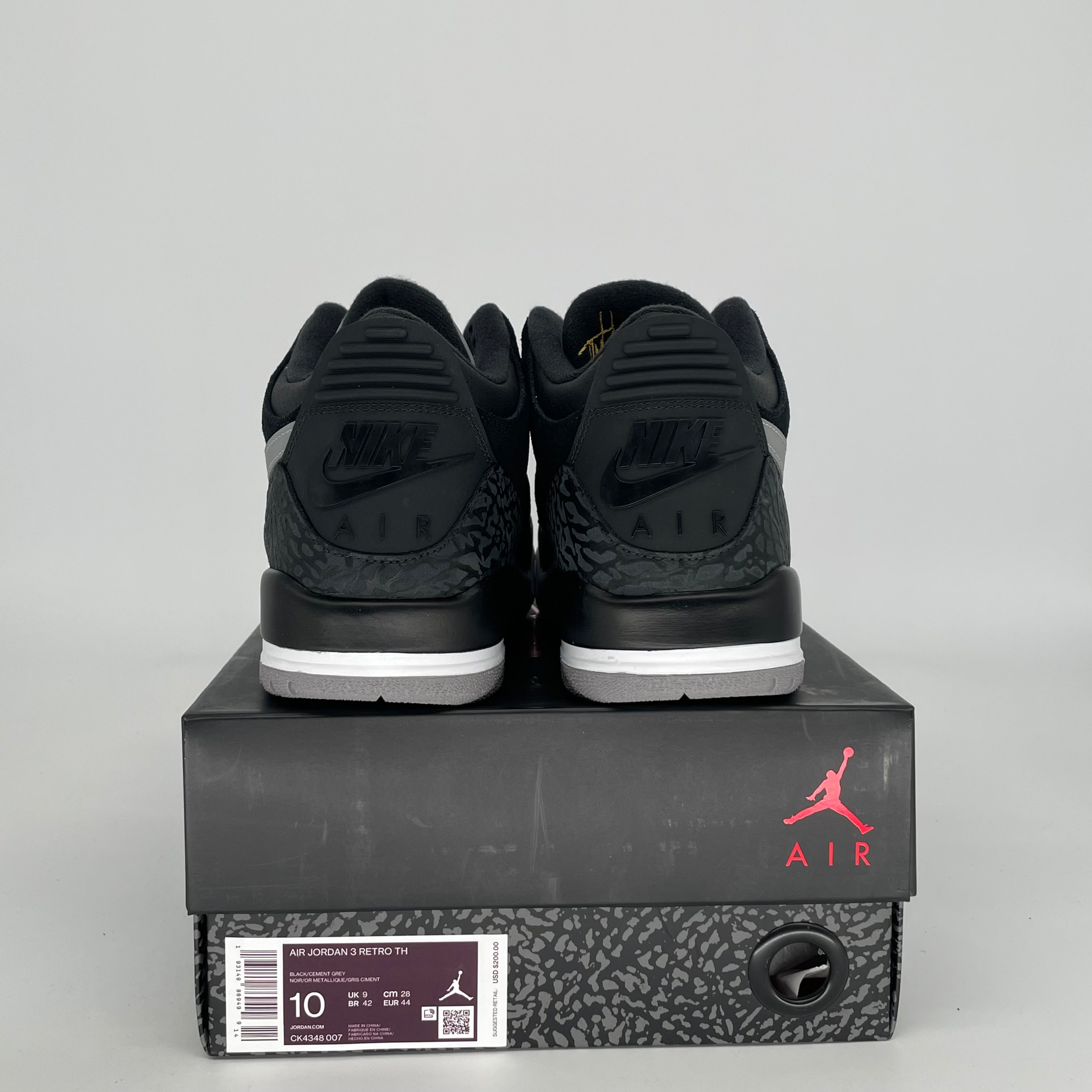 AIR JORDAN 3 TINKER Black Cement Gold Men's Basketball Shoes Size 10 - CK4348-007 | Retro Sneakers for Streetwear & Basketball Games